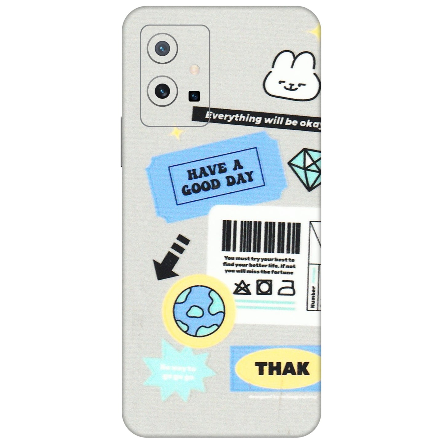 VIVO Y Series Phone Skins (All Models) - Will Be Okay Design - 3D Embossed Finish (L-316) Vivo Y75 (5G)