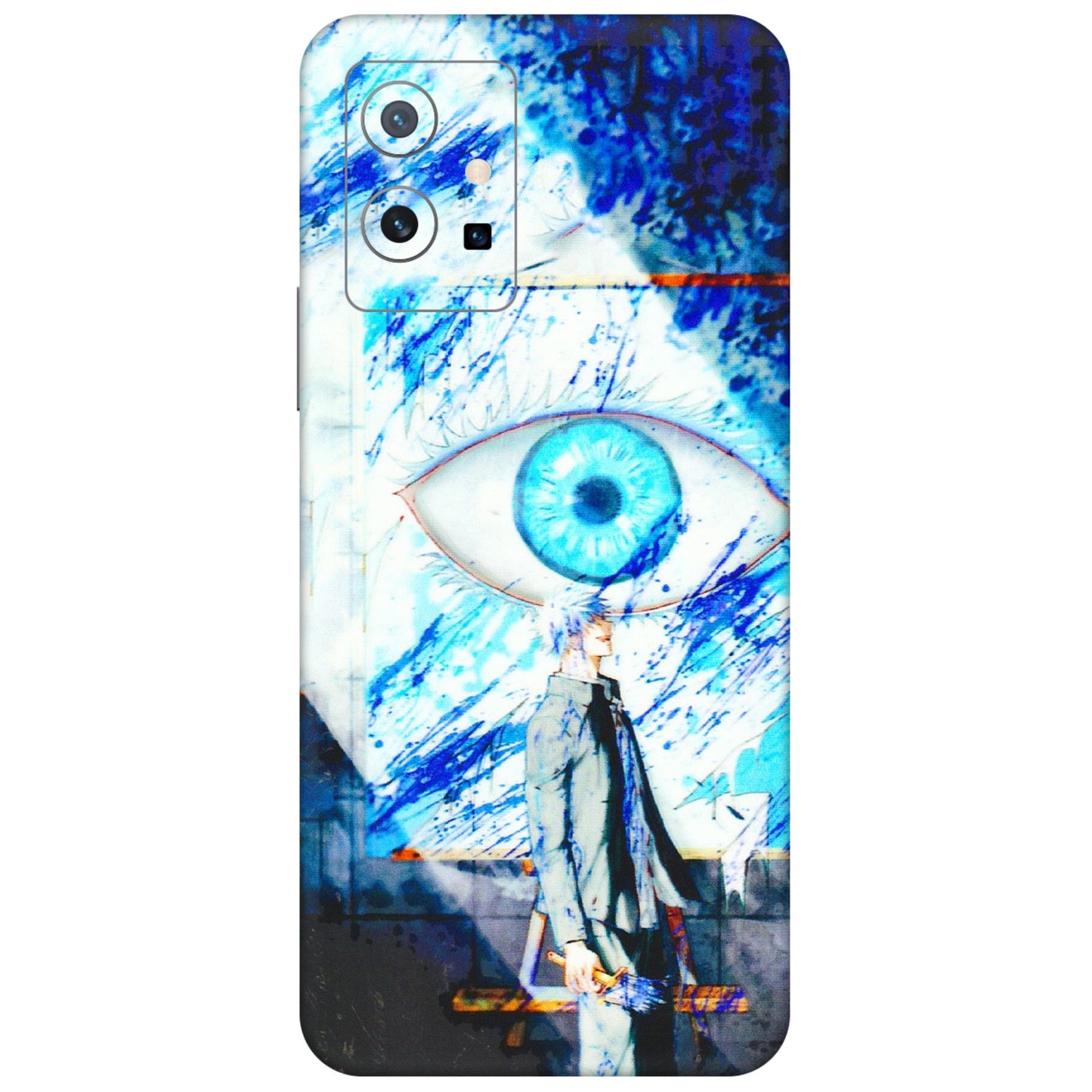 VIVO Y Series Phone Skins (All Models) - Anime Sea Blue Eye - 3D Embossed Finish (L-318) Vivo Y75 (5G)