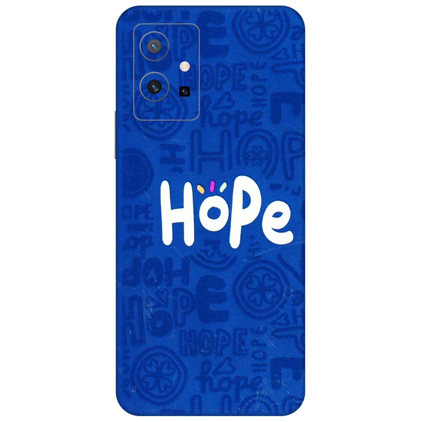 VIVO Y Series Phone Skins (All Models) - Hope Doodles Blue - 3D Embossed Finish (L-43) Vivo Y75 (5G)