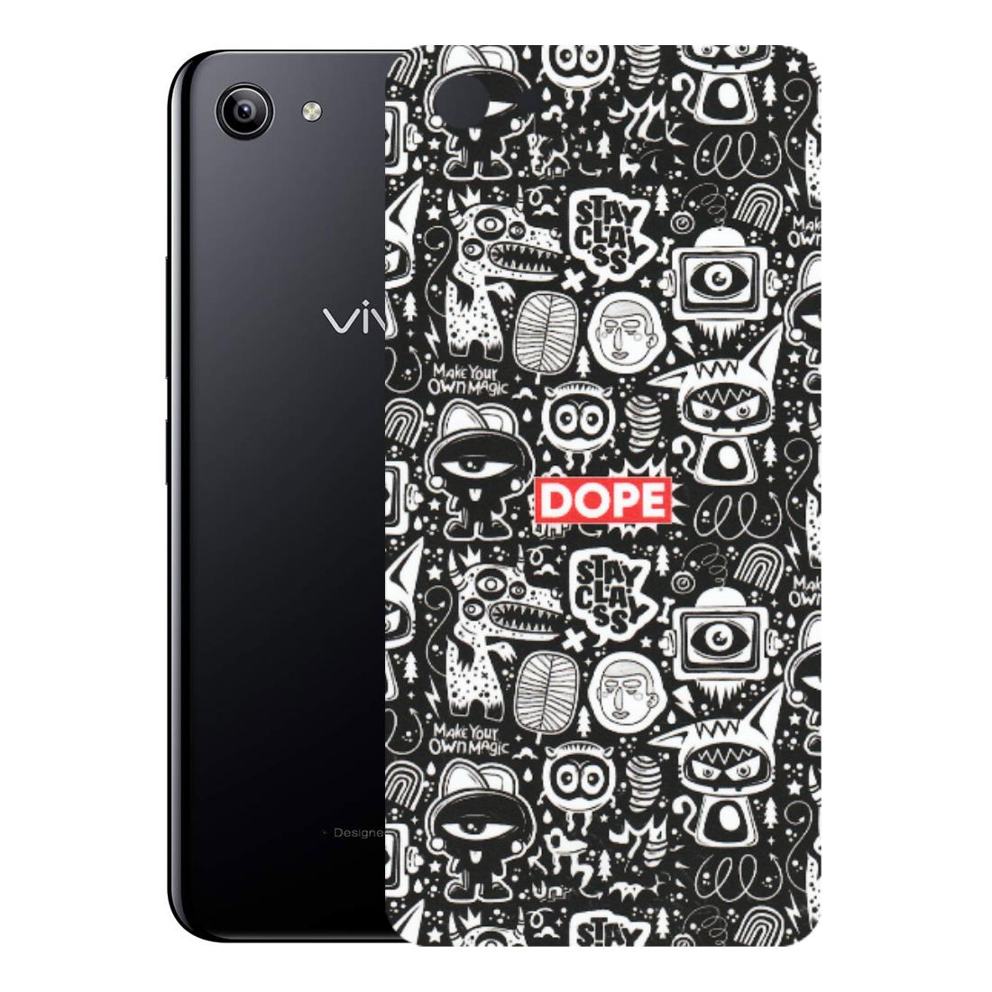 VIVO Y Series Phone Skins (All Models) - Dope Stay Classy Black Doodles - Matte Finish (M-126) Vivo Y81I