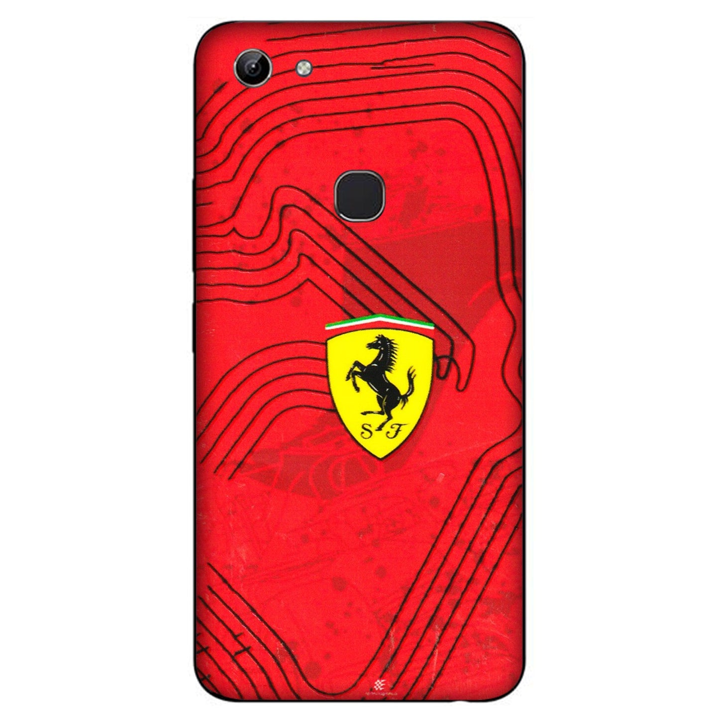 VIVO Y Series Phone Skins (All Models) - Red Ferrari Logo Stylish - 3D Embossed Finish (L-238) Vivo Y81