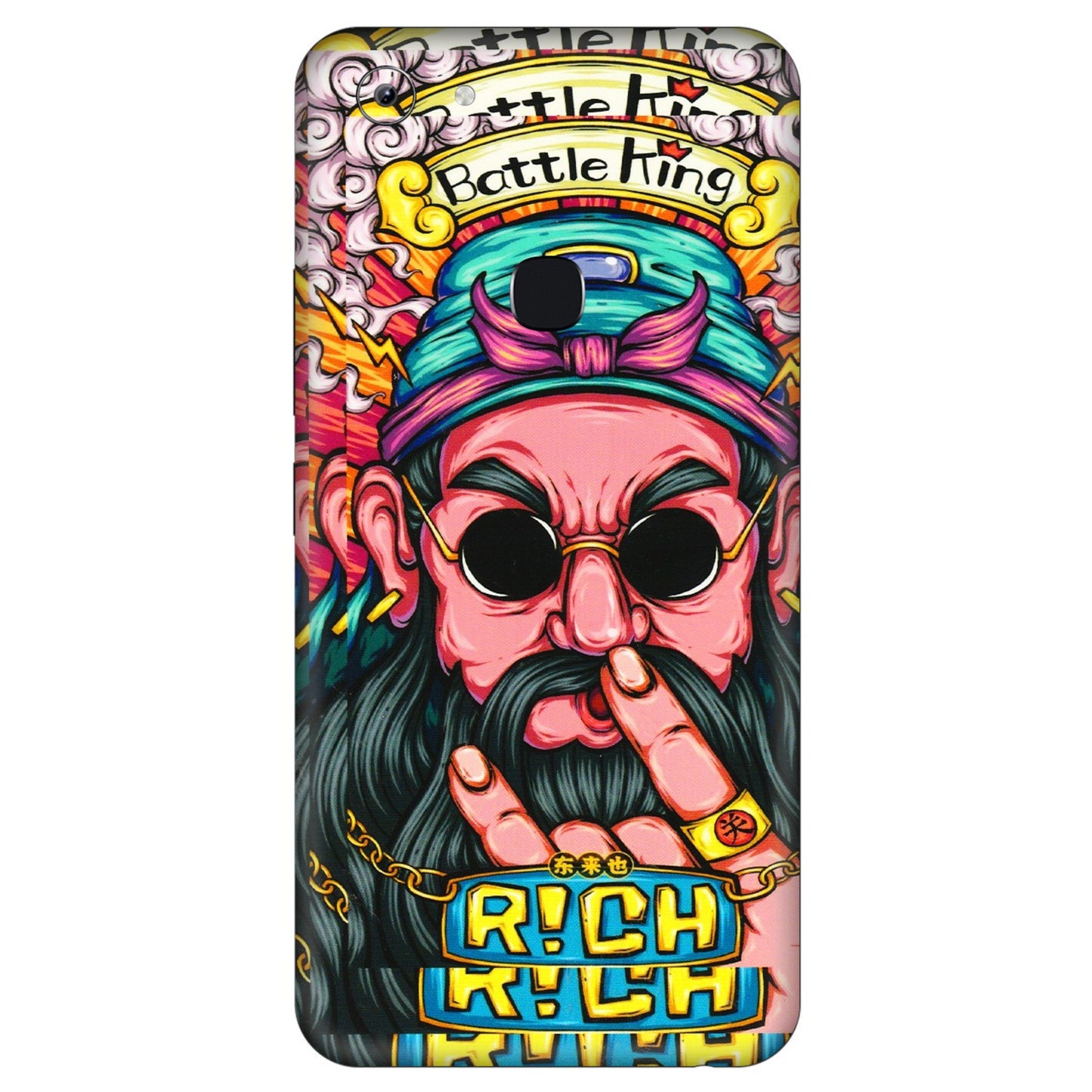 VIVO Y Series Phone Skins (All Models) - Battle King Dude Face - 3D Embossed Finish (L-178) Vivo Y83
