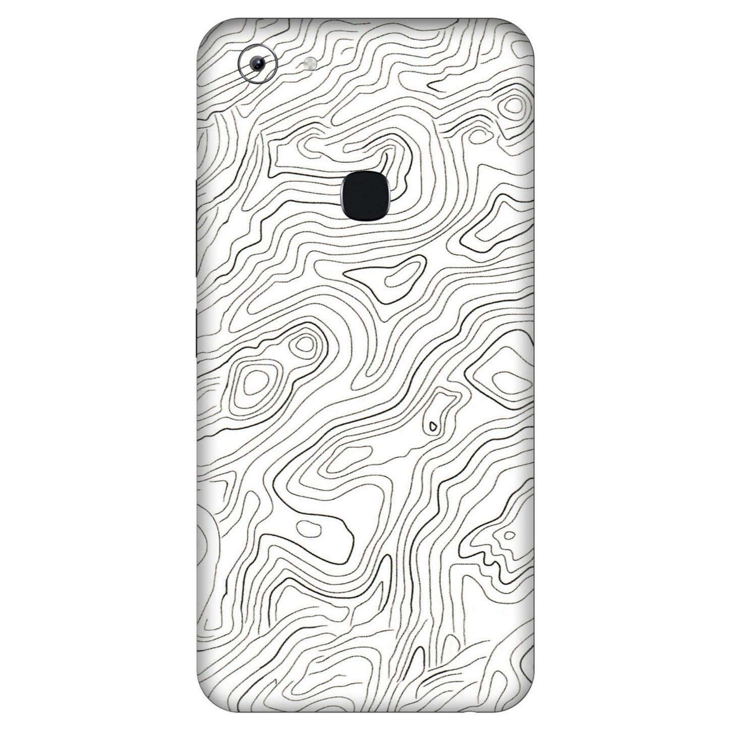 VIVO Y Series Phone Skins (All Models) - White Black Swirls - 3D Embossed Finish (L-219) Vivo Y83