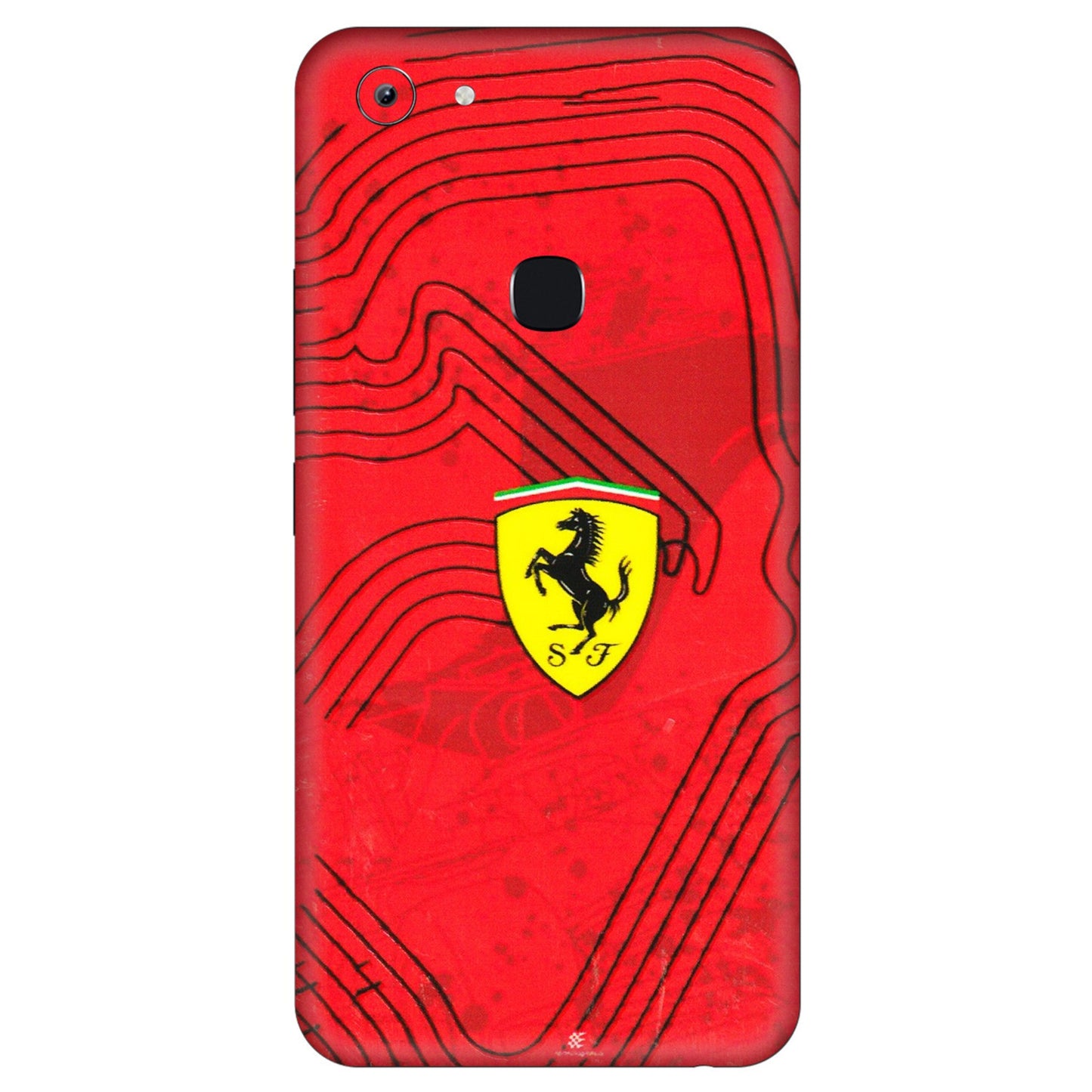 VIVO Y Series Phone Skins (All Models) - Red Ferrari Logo Stylish - 3D Embossed Finish (L-238) Vivo Y83