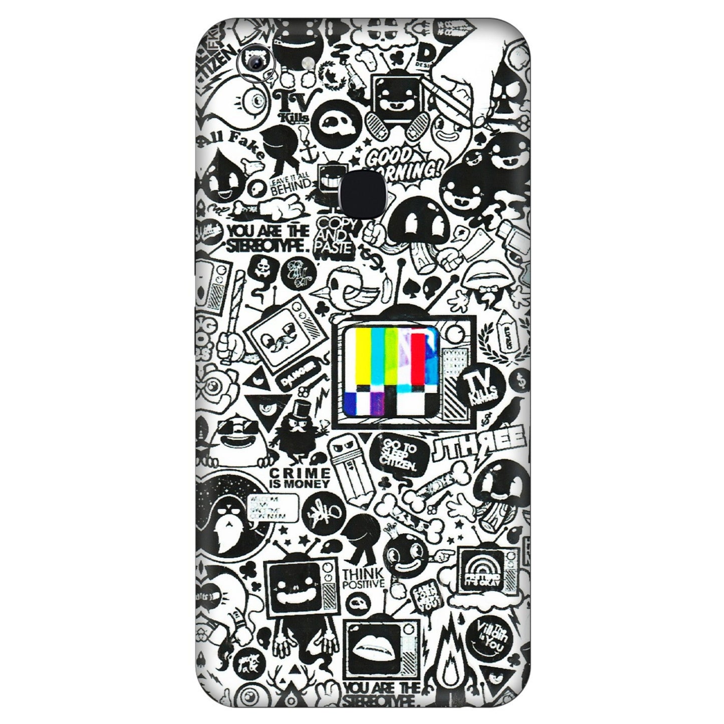 VIVO Y Series Phone Skins (All Models) - Doodles Positive Art - 3D Embossed Finish (L-263) Vivo Y83