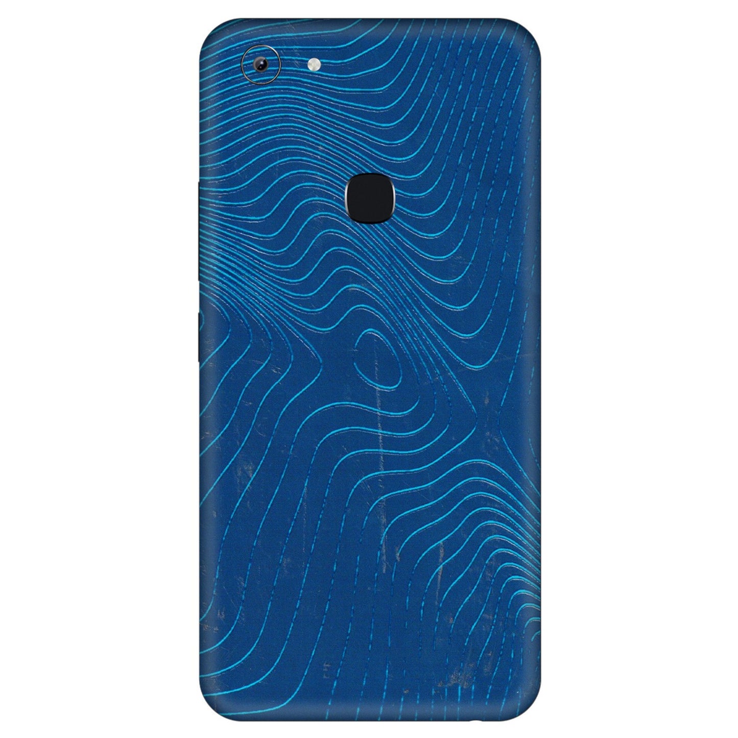 VIVO Y Series Phone Skins (All Models) - Abstract Blue Line Map - 3D Embossed Finish (L-272) Vivo Y83