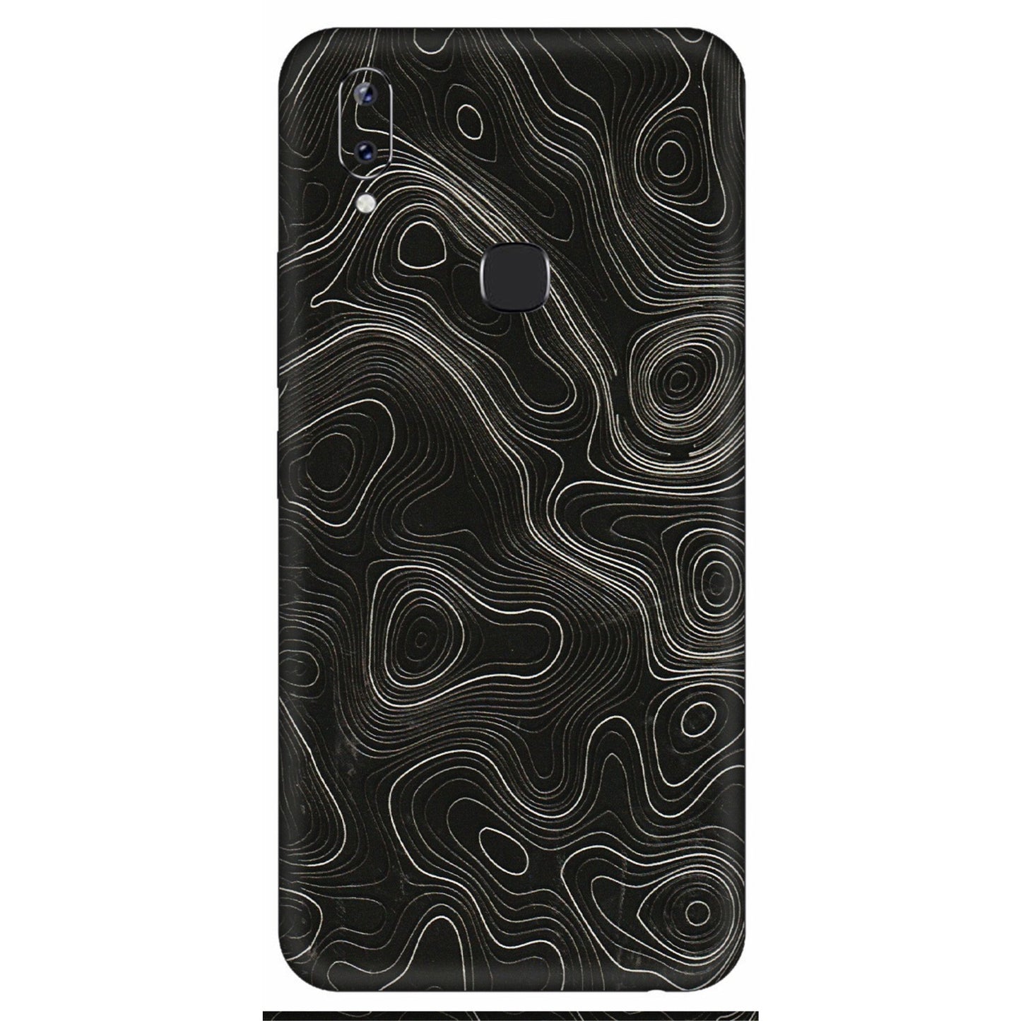 VIVO Y Series Phone Skins (All Models) - Black Swirl - 3D Embossed Finish (L-196) Vivo Y83 Pro