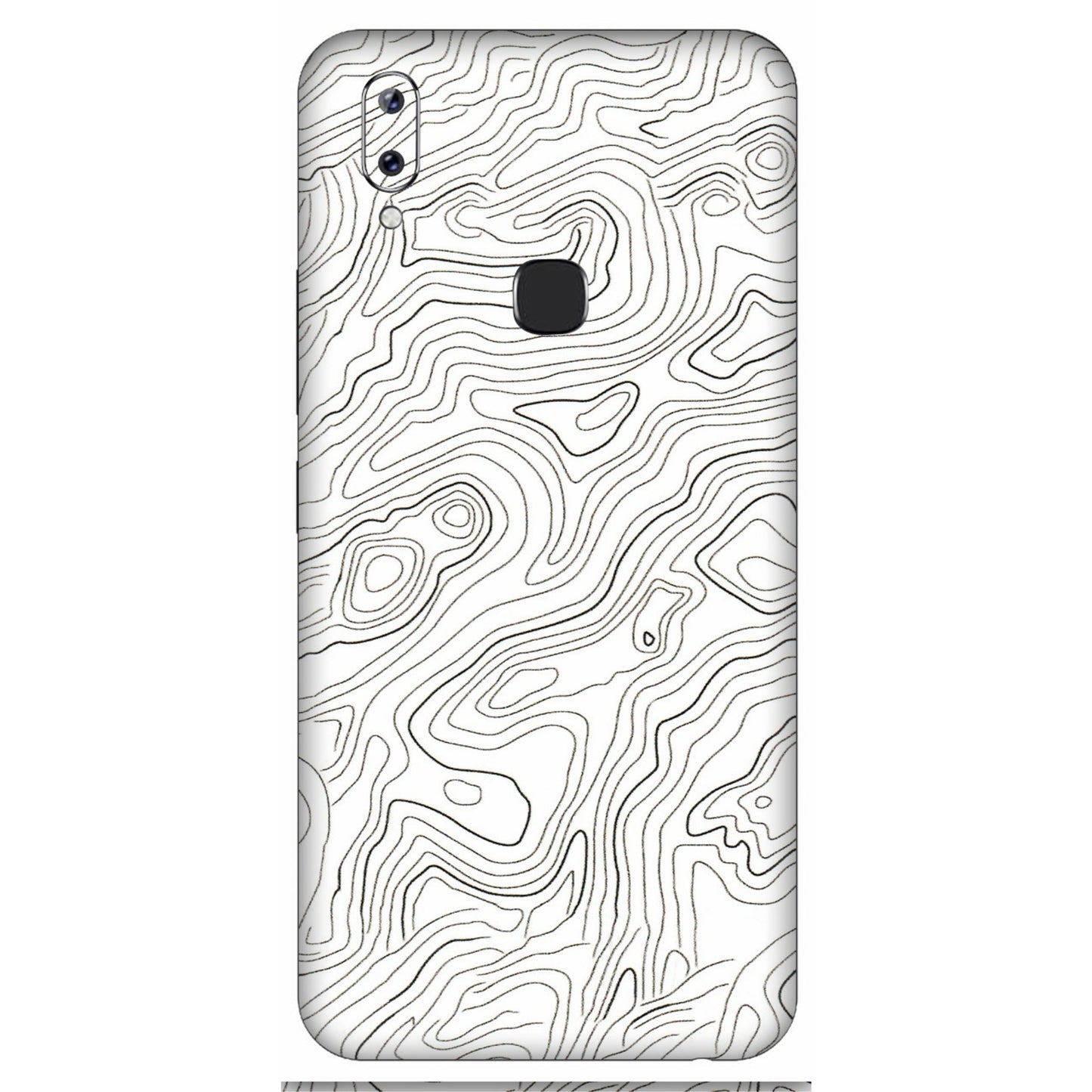 VIVO Y Series Phone Skins (All Models) - White Black Swirls - 3D Embossed Finish (L-219) Vivo Y83 Pro