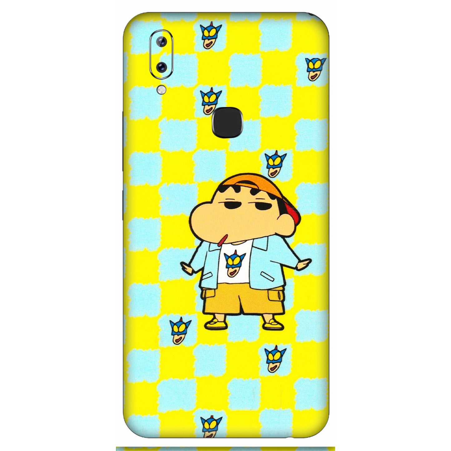 VIVO Y Series Phone Skins (All Models) - Yellow Blue Shinchan Cute - 3D Embossed Finish (L-221) Vivo Y83 Pro