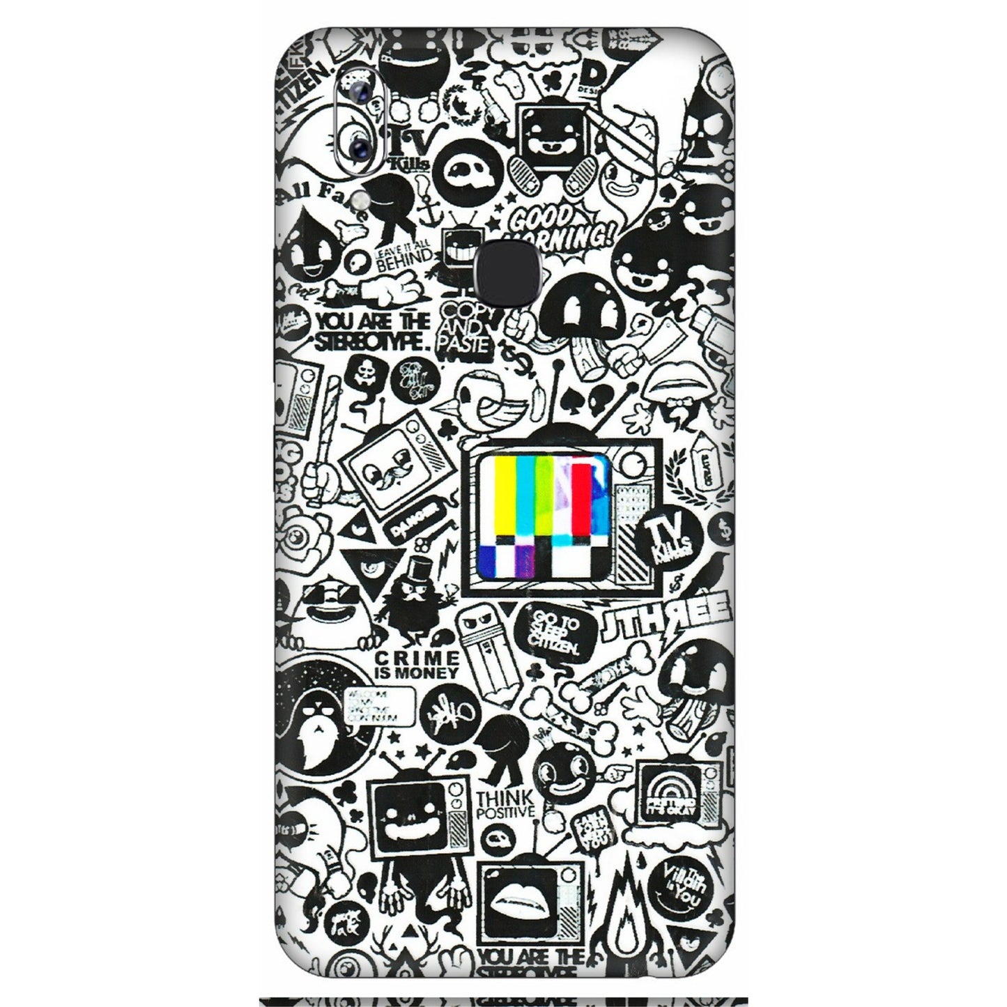 VIVO Y Series Phone Skins (All Models) - Doodles Positive Art - 3D Embossed Finish (L-263) Vivo Y83 Pro