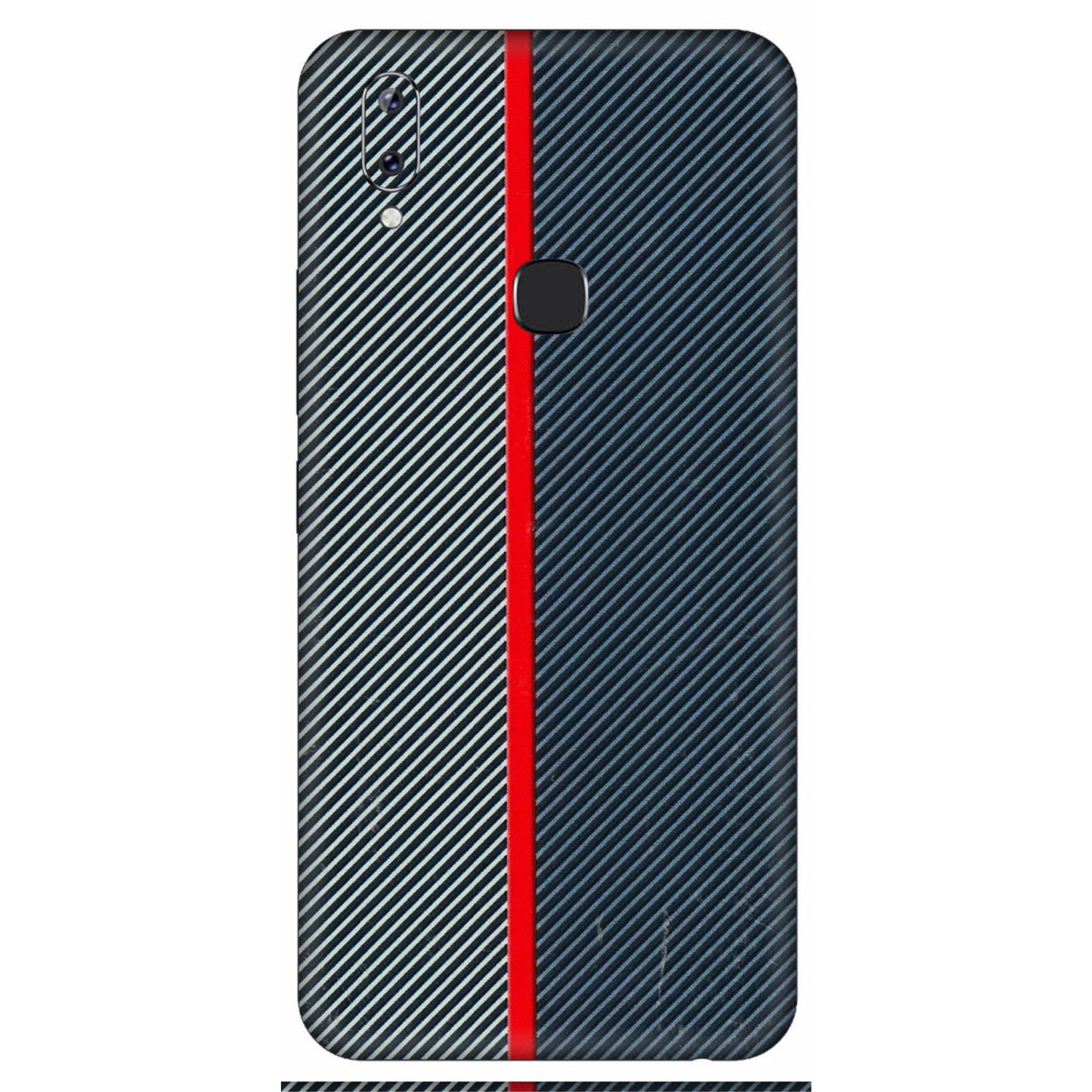 VIVO Y Series Phone Skins (All Models) - Blue Sober Lines - 3D Embossed Finish (L-305) Vivo Y83 Pro