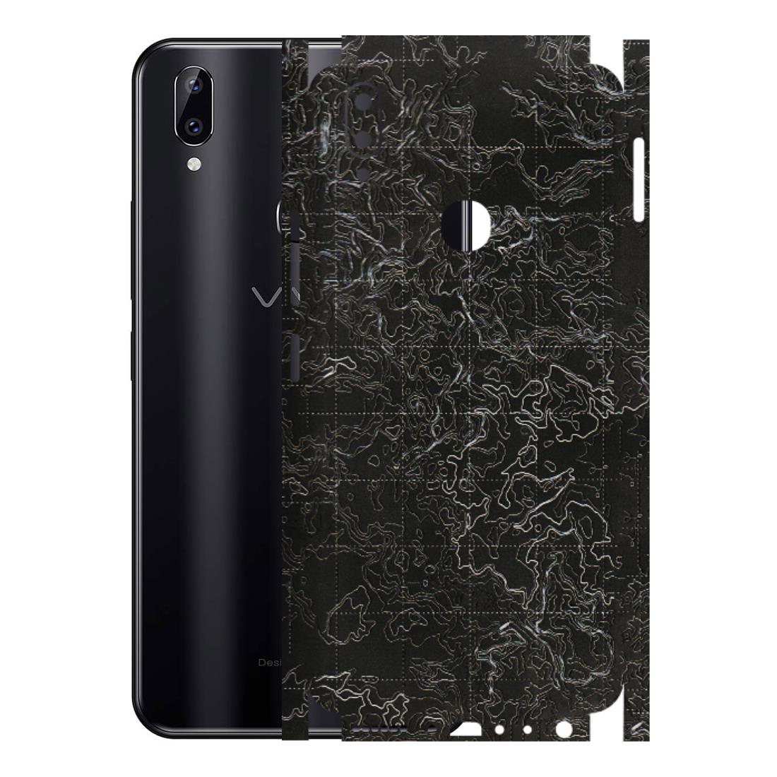VIVO Y Series Phone Skins (All Models) - Black map Texture - 3D Embossed Finish (L-201) Vivo Y83 Pro