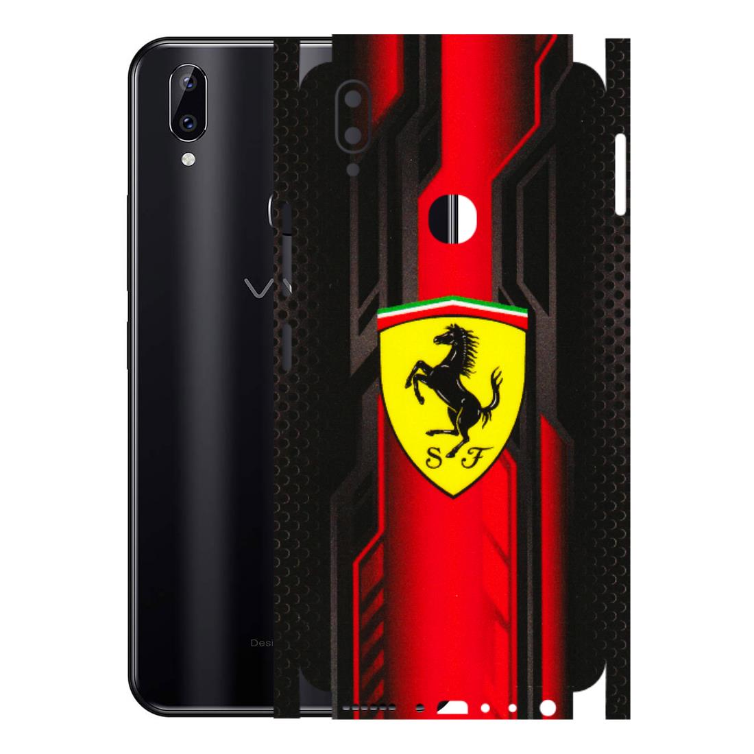 VIVO Y Series Phone Skins (All Models) - Black Ferrari Logo - 3D Embossed Finish (L-253) Vivo Y83 Pro