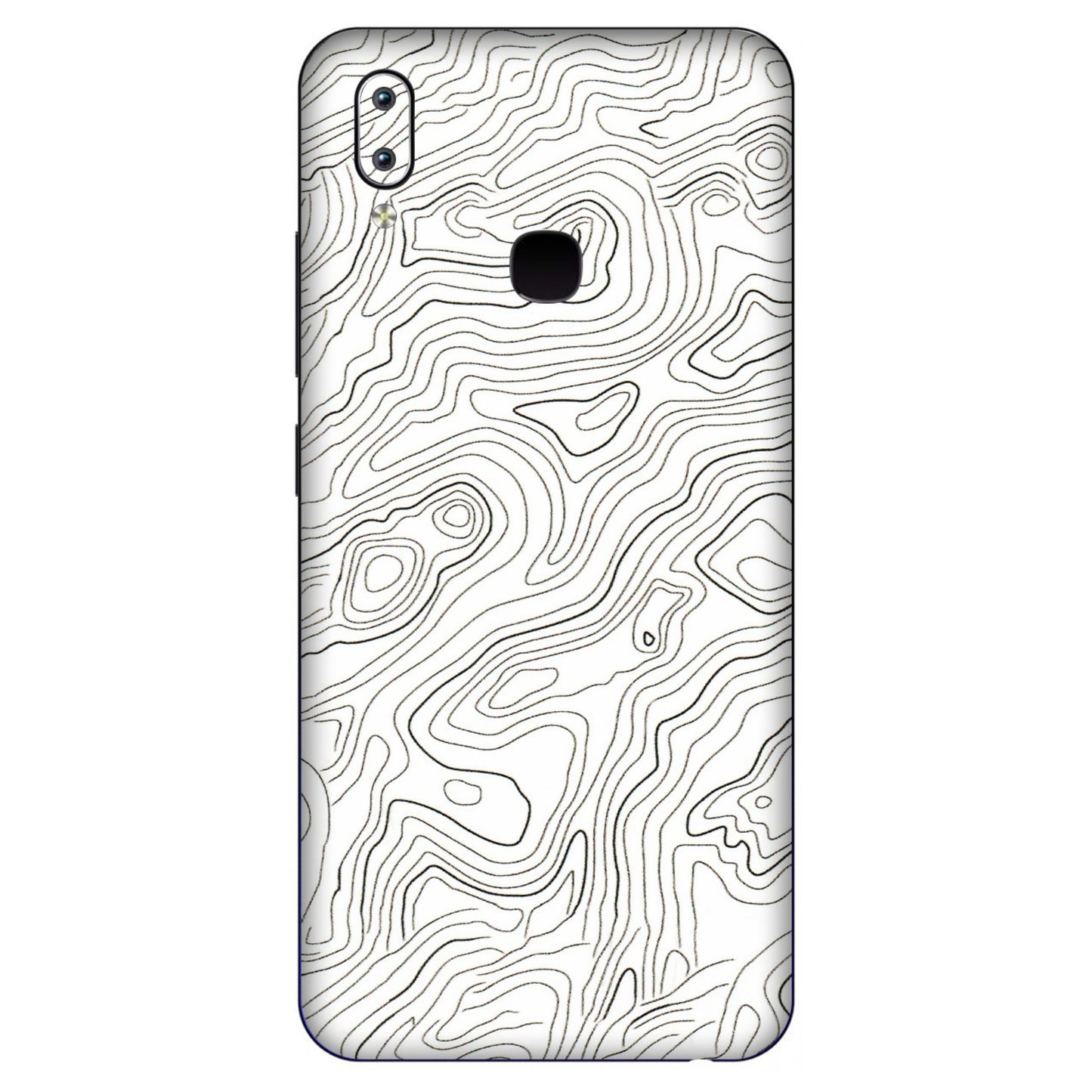 VIVO Y Series Phone Skins (All Models) - White Black Swirls - 3D Embossed Finish (L-219) Vivo Y91