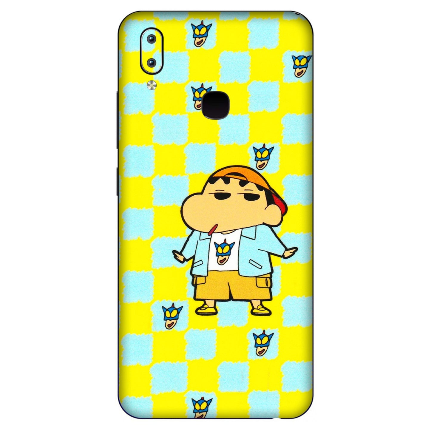 VIVO Y Series Phone Skins (All Models) - Yellow Blue Shinchan Cute - 3D Embossed Finish (L-221) Vivo Y91