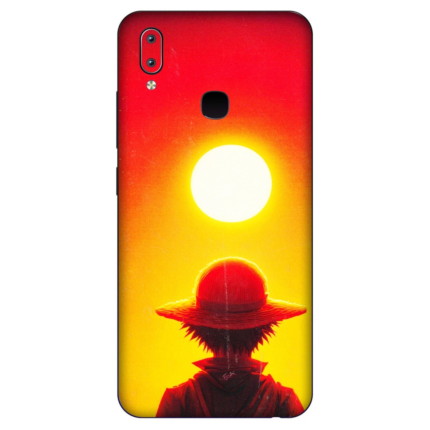 VIVO Y Series Phone Skins (All Models) - Cool Sunset With Monkey D.Luffy Anime - 3D Embossed Finish (L-329) Vivo Y91