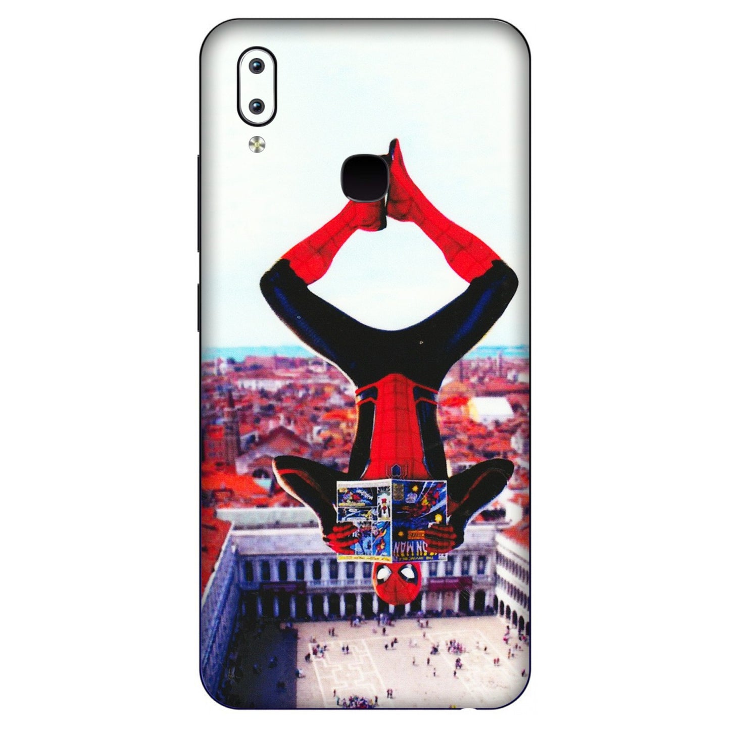 VIVO Y Series Phone Skins (All Models) - Spiderman Hanging - 3D Embossed Finish (L-53) Vivo Y91