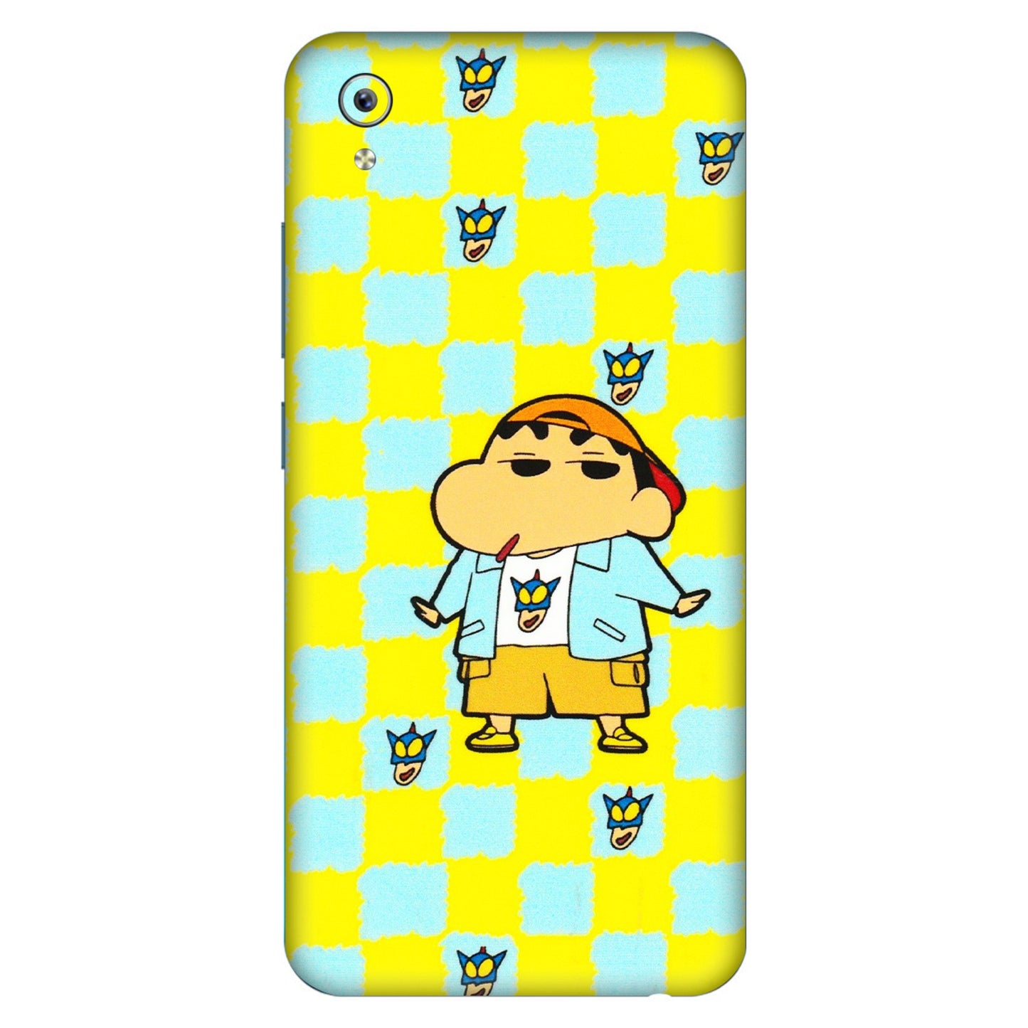 VIVO Y Series Phone Skins (All Models) - Yellow Blue Shinchan Cute - 3D Embossed Finish (L-221) Vivo Y91i
