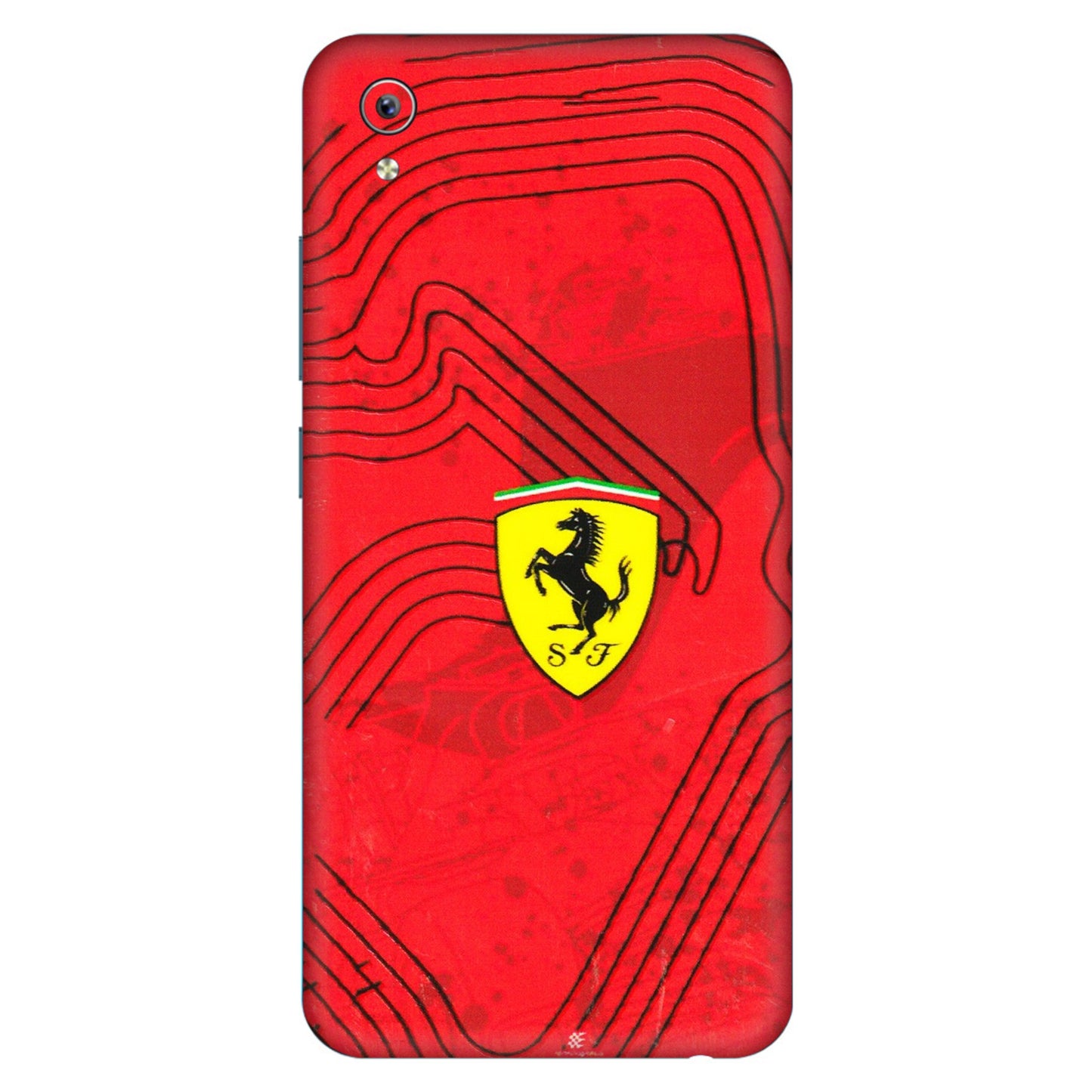 VIVO Y Series Phone Skins (All Models) - Red Ferrari Logo Stylish - 3D Embossed Finish (L-238) Vivo Y91i