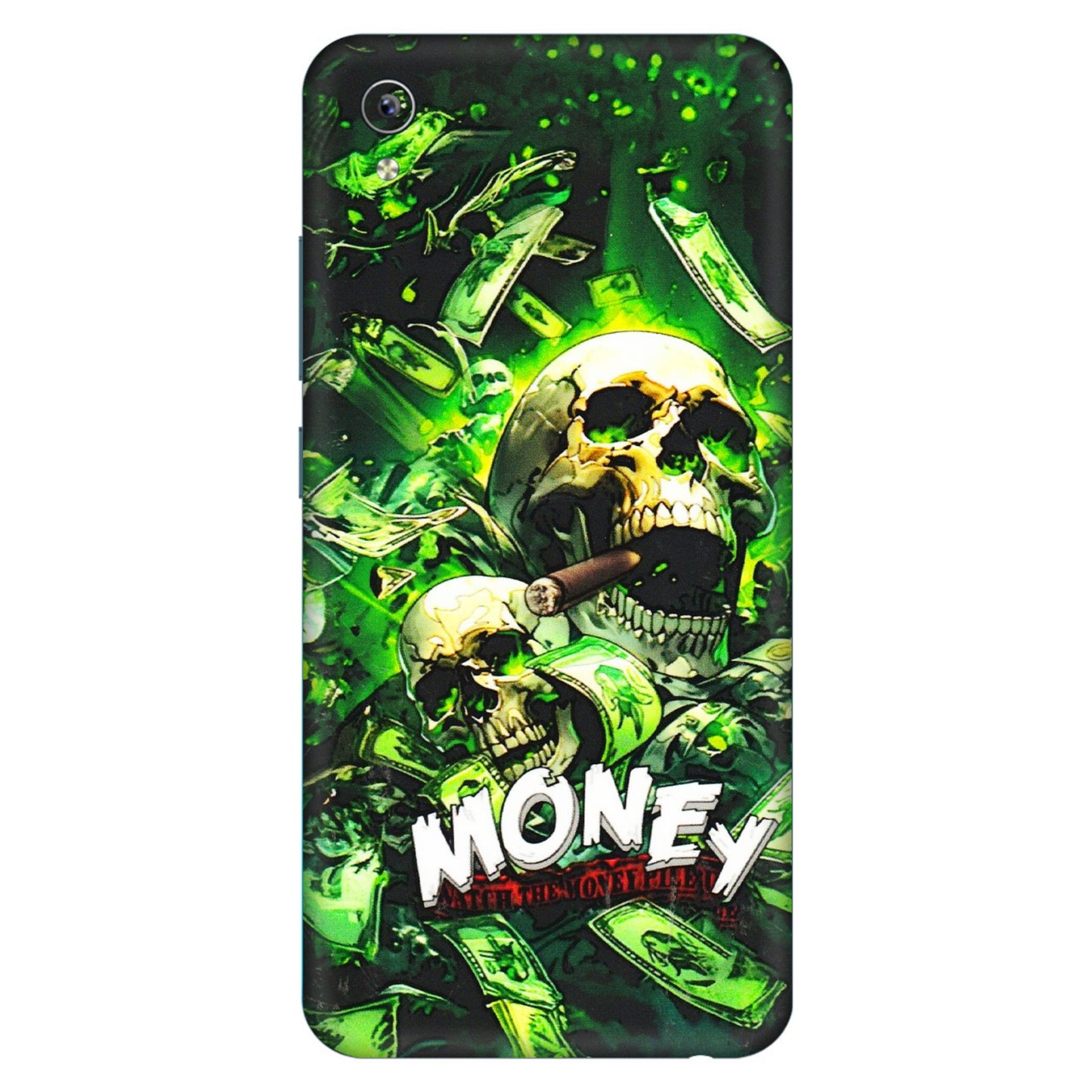 VIVO Y Series Phone Skins (All Models) - Skull Money - 3D Embossed Finish (L-303) Vivo Y91i