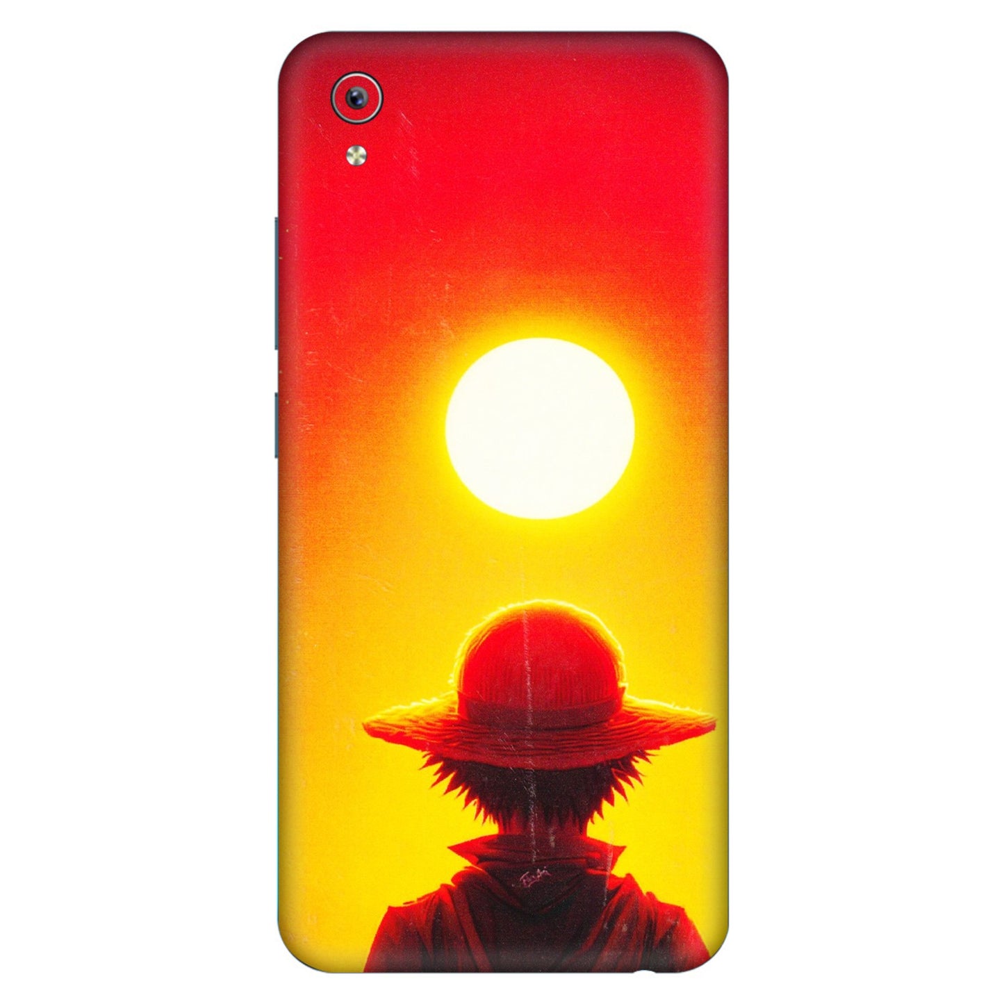 VIVO Y Series Phone Skins (All Models) - Cool Sunset With Monkey D.Luffy Anime - 3D Embossed Finish (L-329) Vivo Y91i