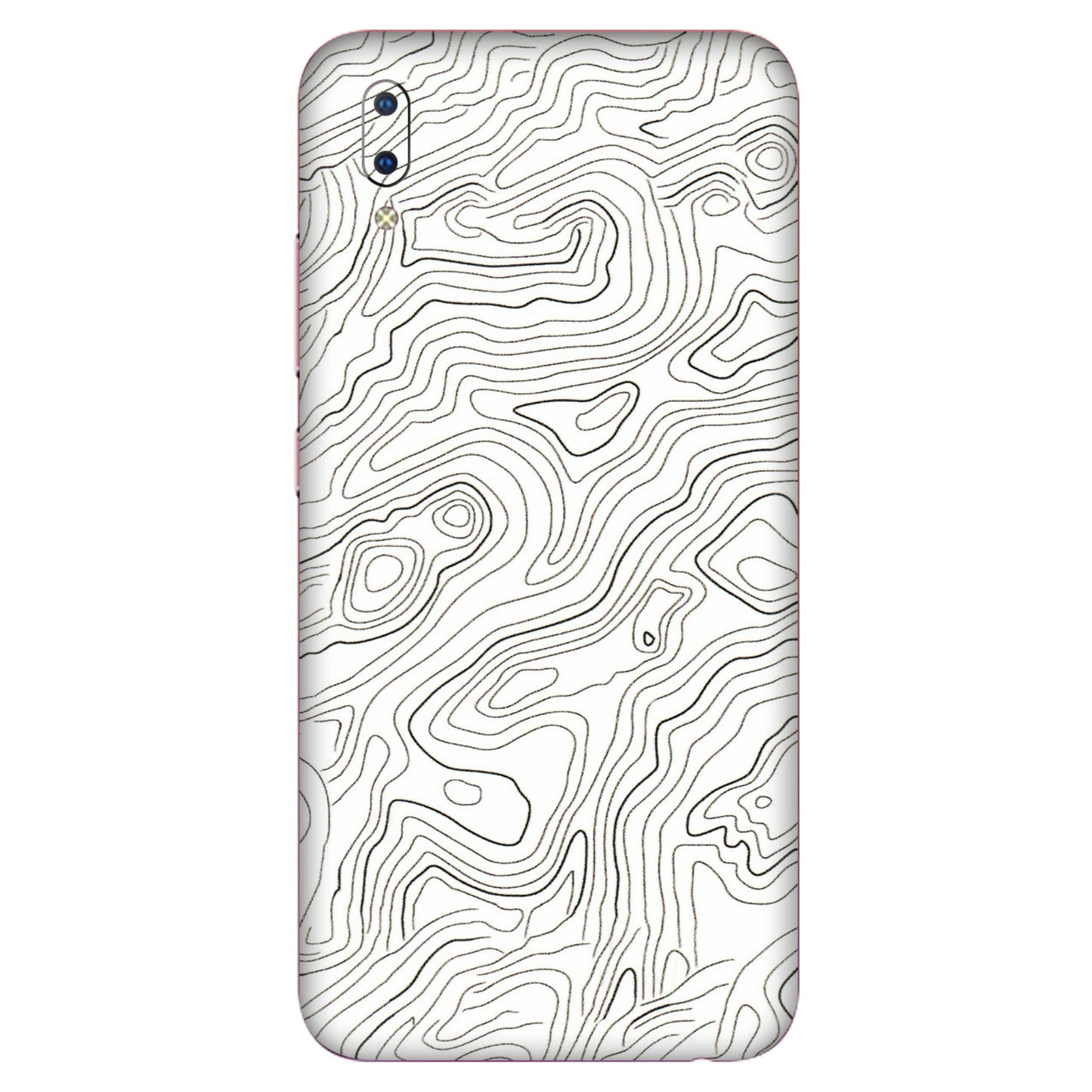 VIVO Y Series Phone Skins (All Models) - White Black Swirls - 3D Embossed Finish (L-219) Vivo Y93