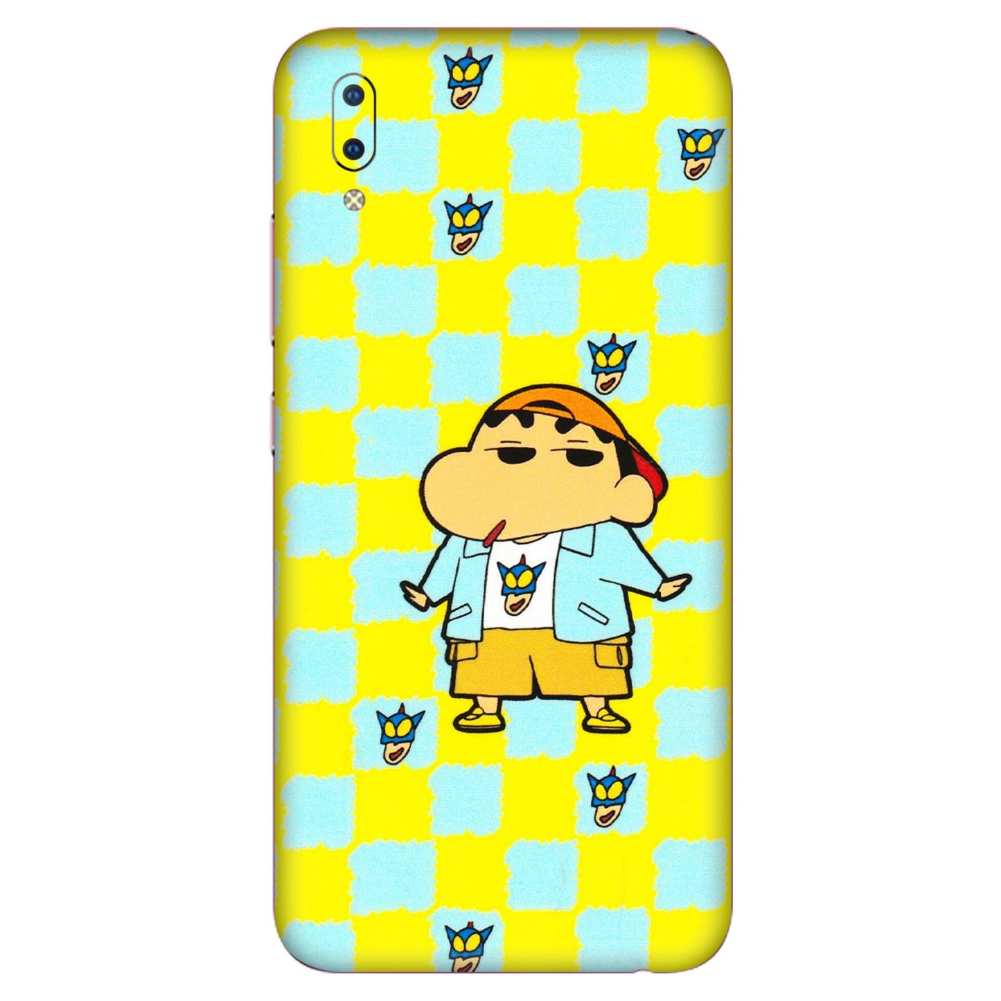 VIVO Y Series Phone Skins (All Models) - Yellow Blue Shinchan Cute - 3D Embossed Finish (L-221) Vivo Y93