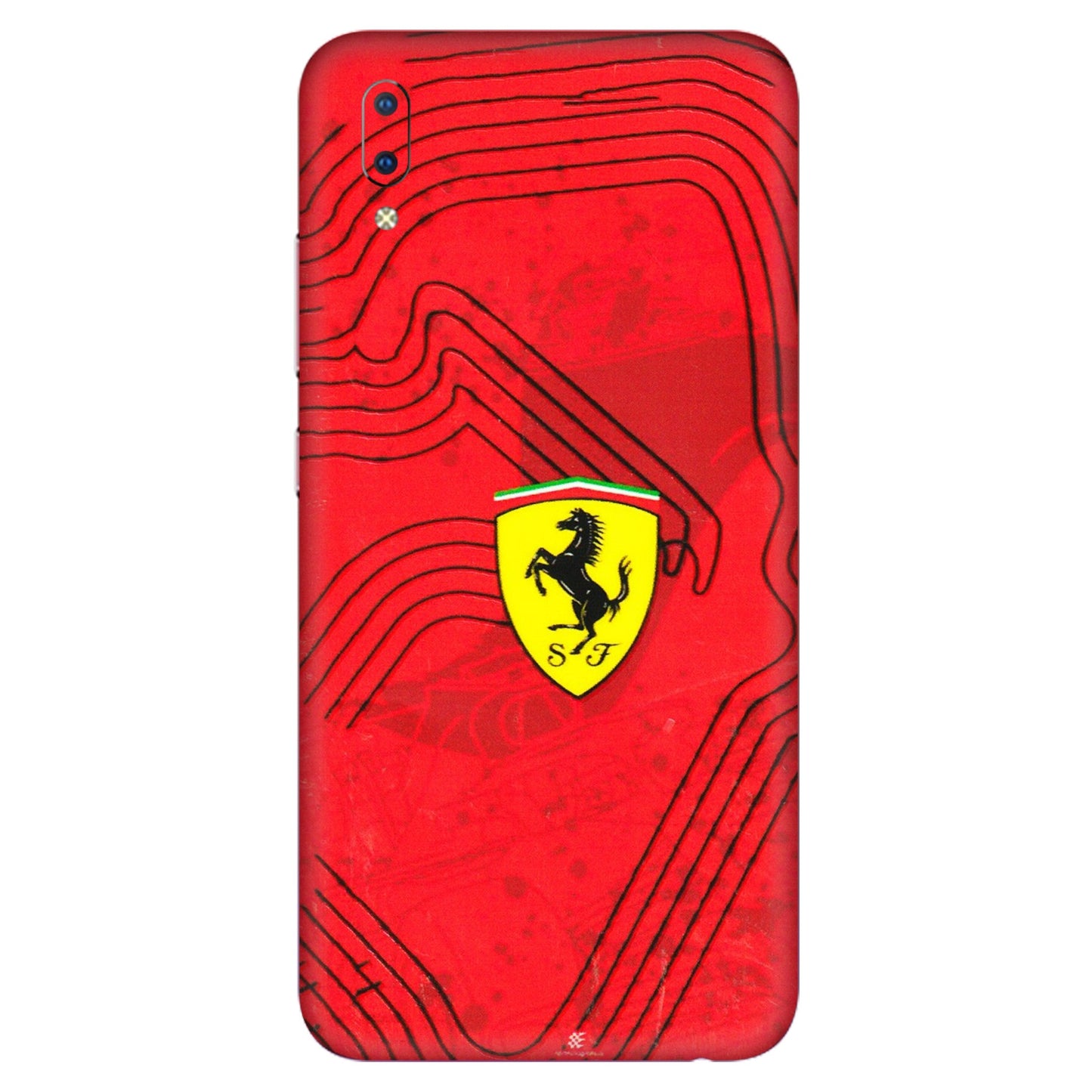 VIVO Y Series Phone Skins (All Models) - Red Ferrari Logo Stylish - 3D Embossed Finish (L-238) Vivo Y93
