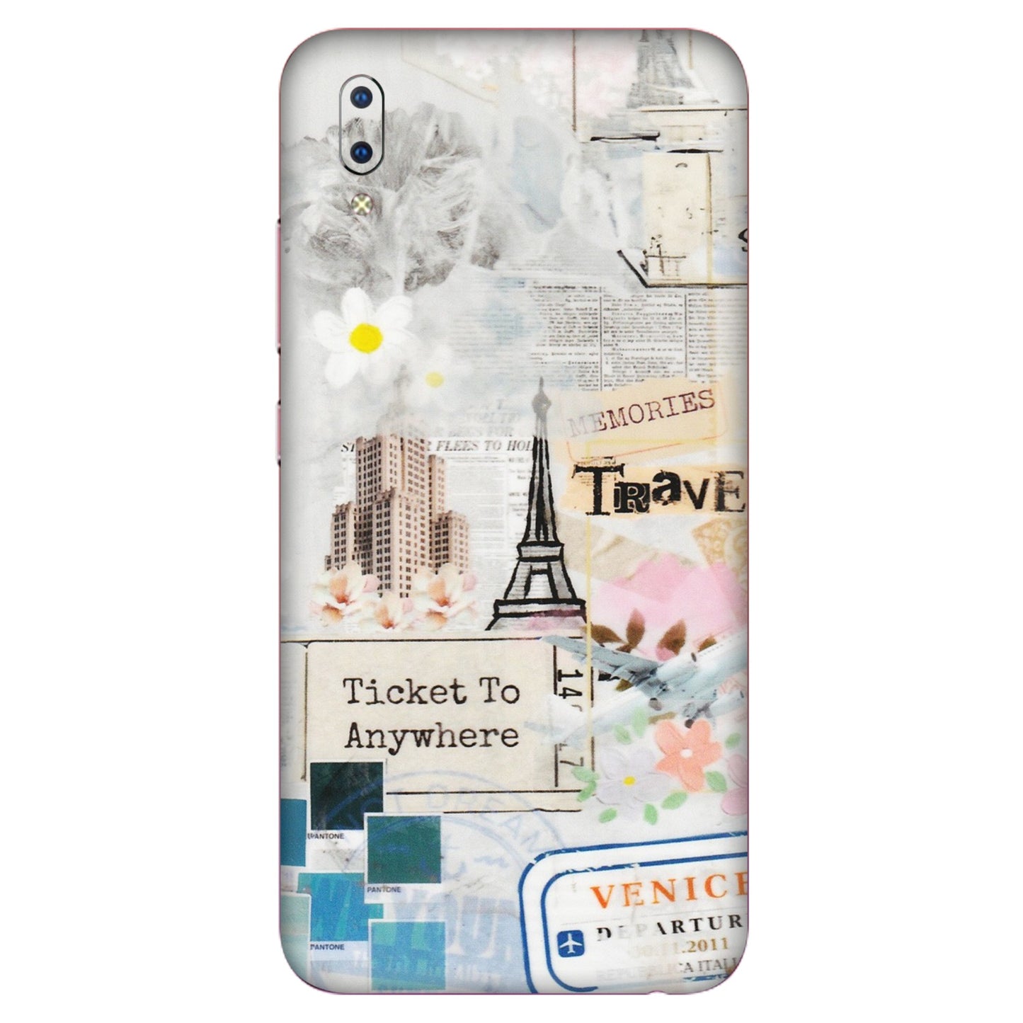 VIVO Y Series Phone Skins (All Models) - Travel Memories - Transparent Finish (T-09) Vivo Y93