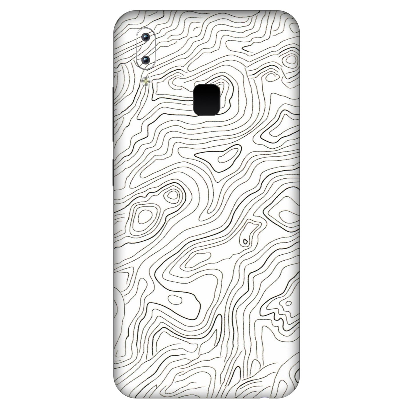 VIVO Y Series Phone Skins (All Models) - White Black Swirls - 3D Embossed Finish (L-219) Vivo Y95