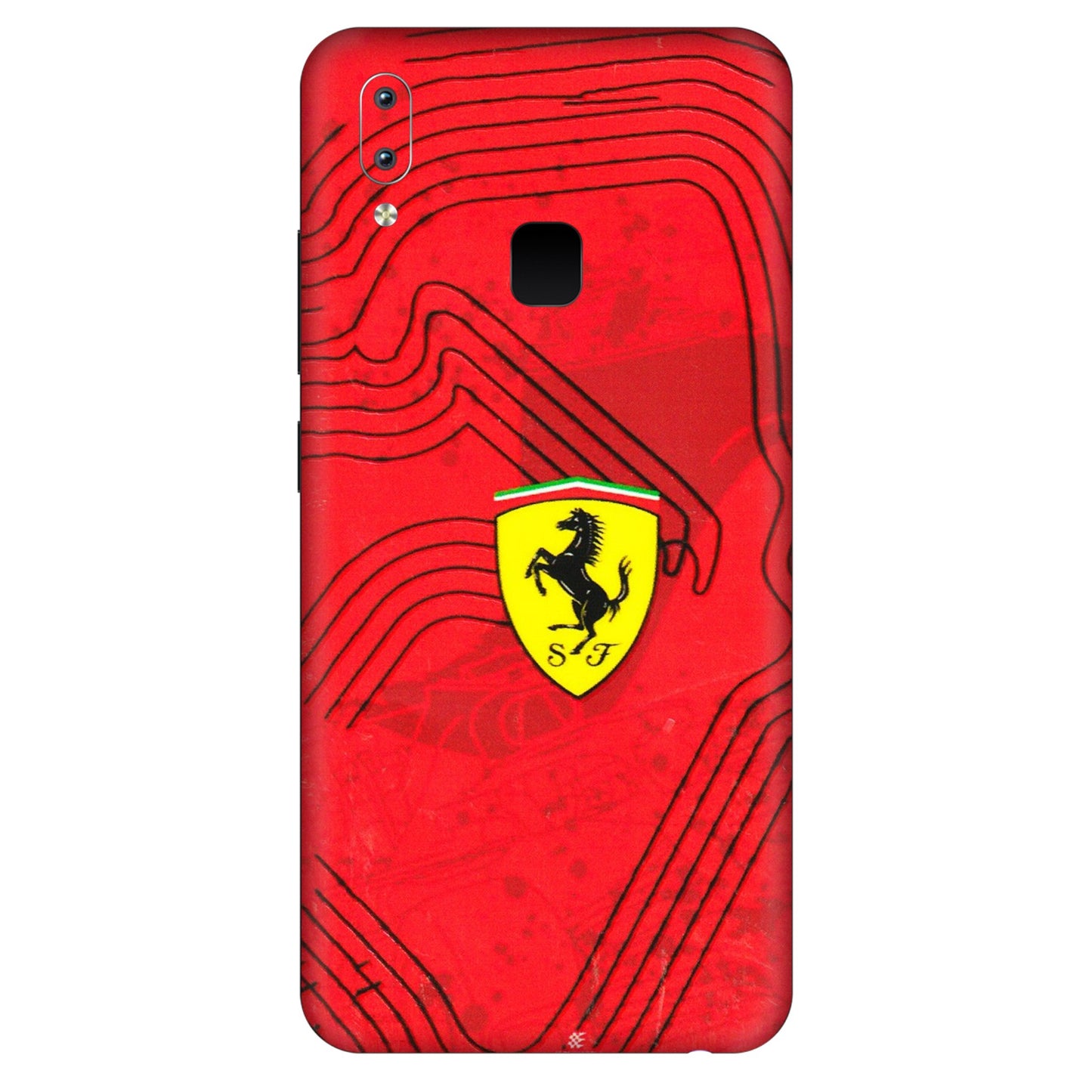 VIVO Y Series Phone Skins (All Models) - Red Ferrari Logo Stylish - 3D Embossed Finish (L-238) Vivo Y95