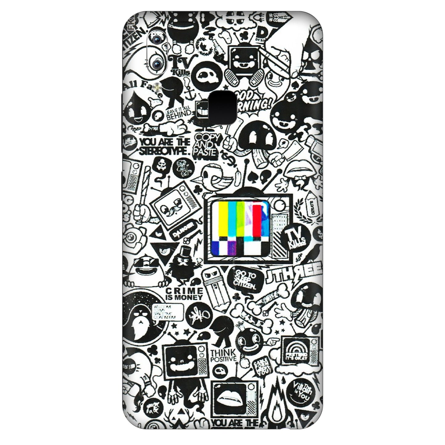 VIVO Y Series Phone Skins (All Models) - Doodles Positive Art - 3D Embossed Finish (L-263) Vivo Y95
