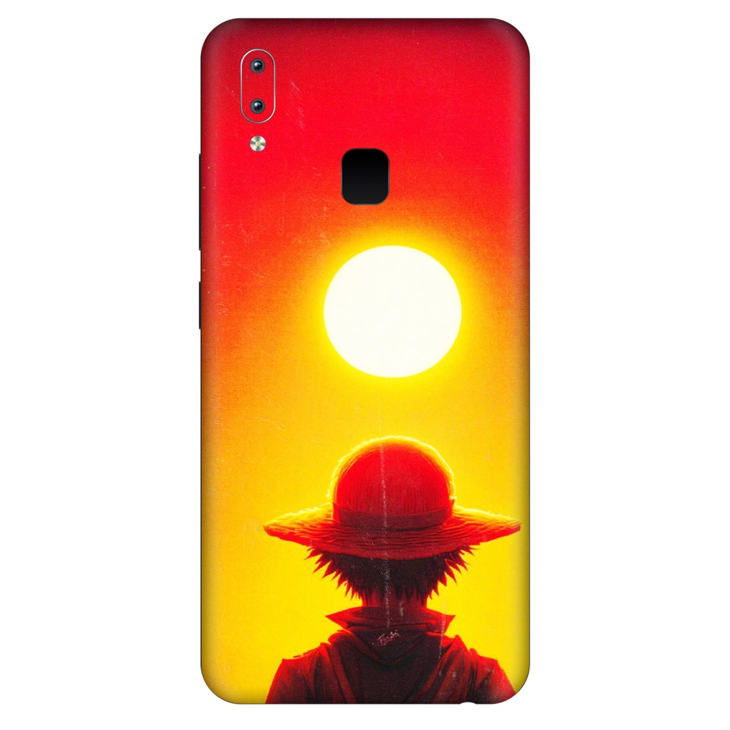 VIVO Y Series Phone Skins (All Models) - Cool Sunset With Monkey D.Luffy Anime - 3D Embossed Finish (L-329) Vivo Y95