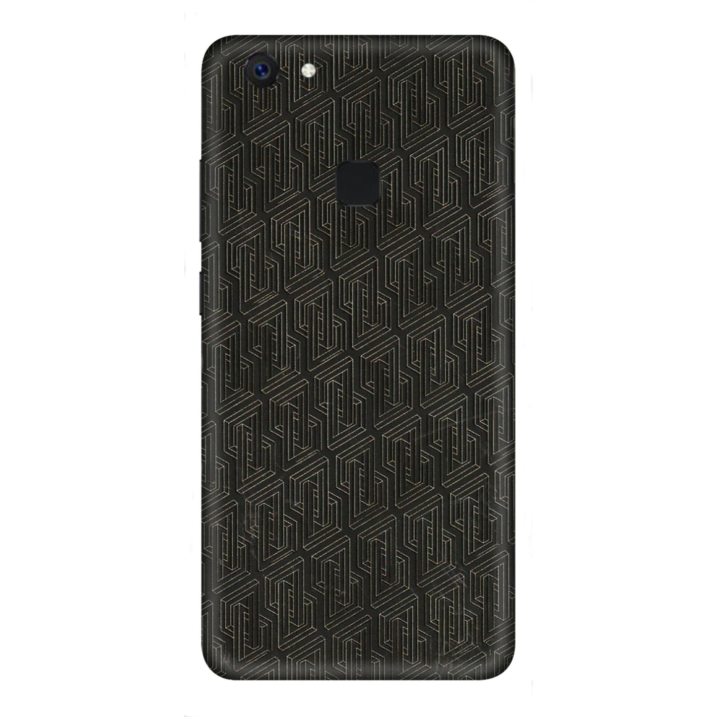 VIVO Z/V/X/T/U/S Series Phone Skins (All Models) - Black Abstract Pattern - 3D Embossed Finish (L-117) Vivo Z10