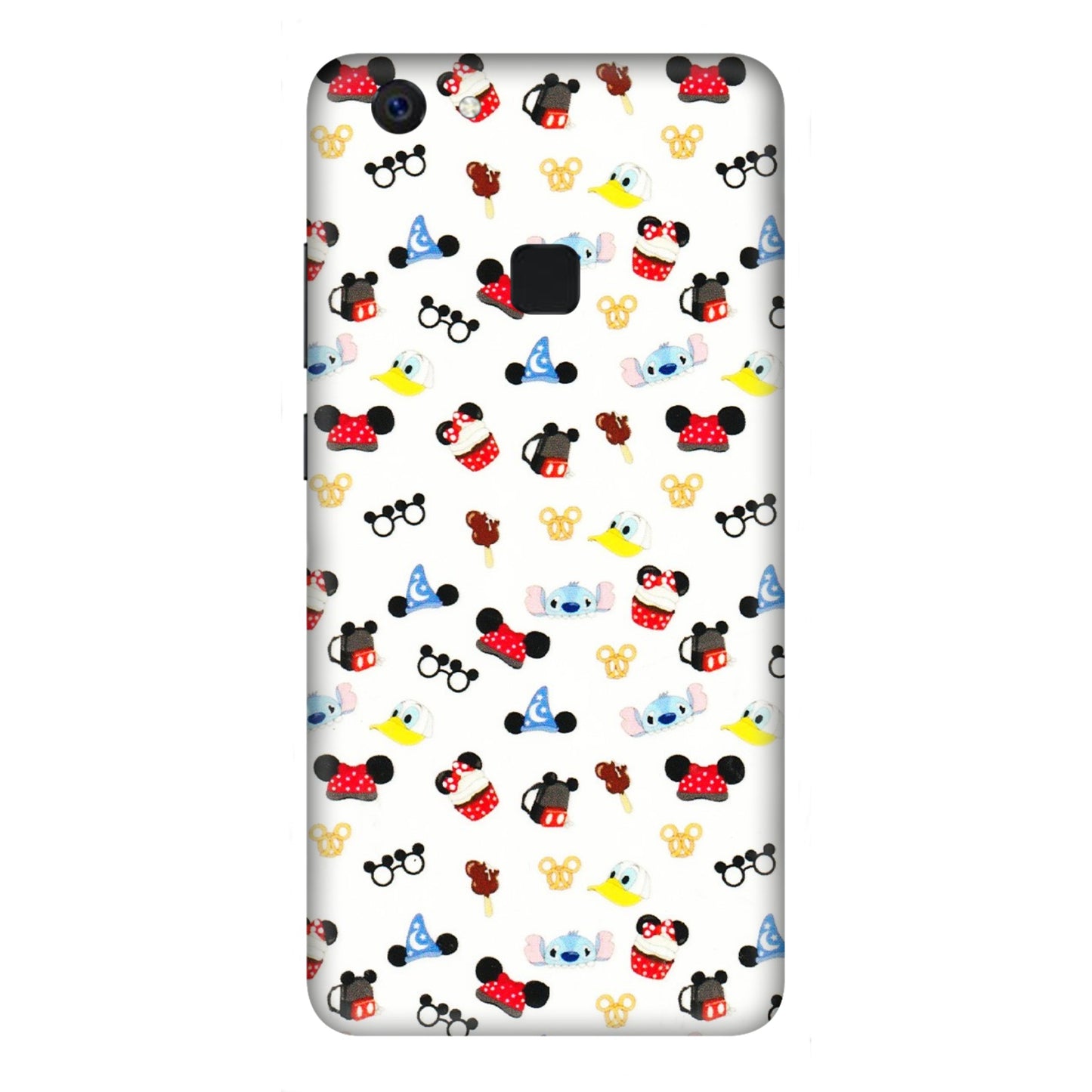 VIVO Z/V/X/T/U/S Series Phone Skins (All Models) - Minnie Mouse & Donald Doodles s - 3D Embossed Finish (L-194) Vivo Z10
