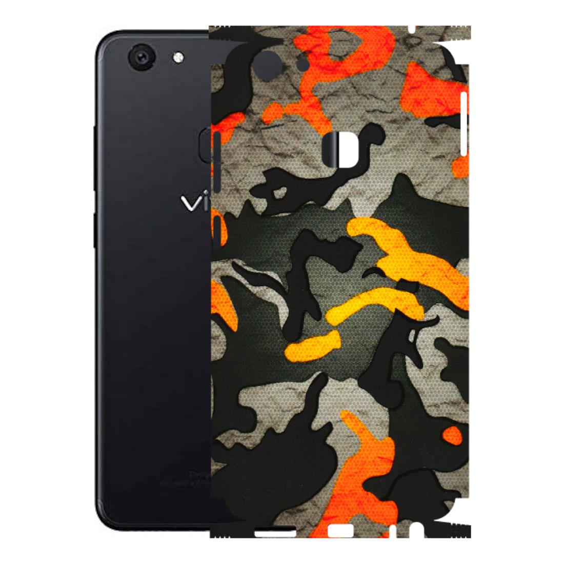 VIVO Z/V/X/T/U/S Series Phone Skins (All Models) - Orange Camouflage - 3D Embossed Finish (L-204) Vivo Z10