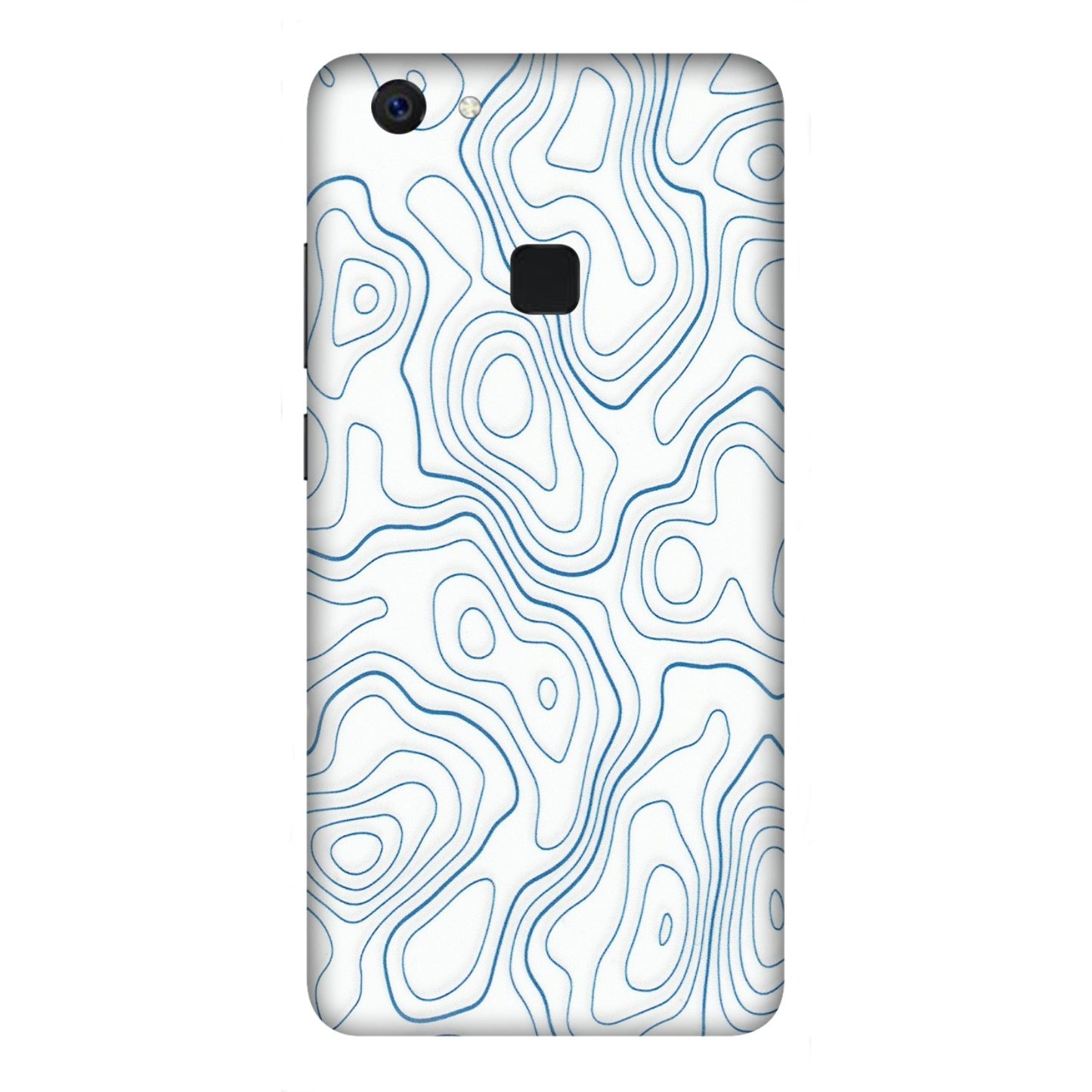 VIVO Z/V/X/T/U/S Series Phone Skins (All Models) - Blue And White Swirls - Matte Finish (M-139) Vivo Z10