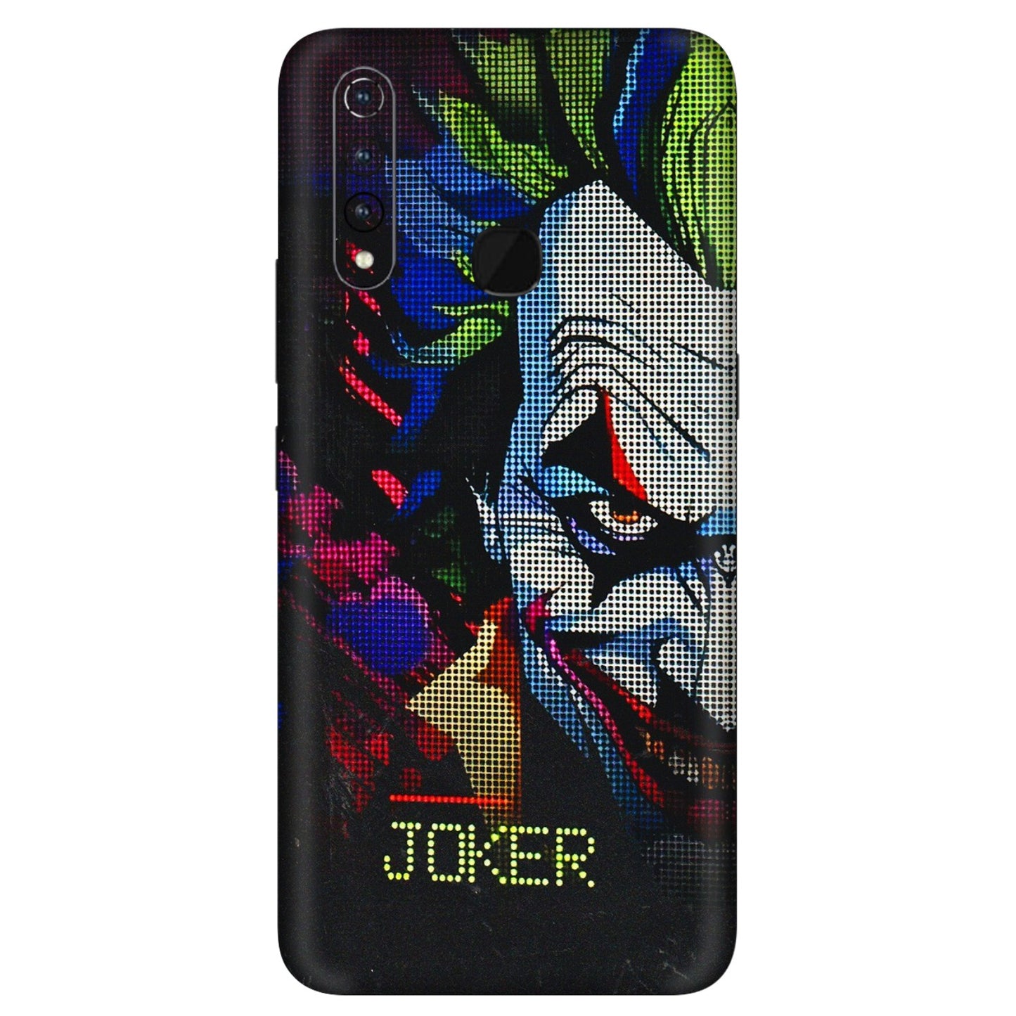 VIVO Z/V/X/T/U/S Series Phone Skins (All Models) - Joker Dot Matrix - 3D Embossed Finish (L-08) Vivo Z1 Pro