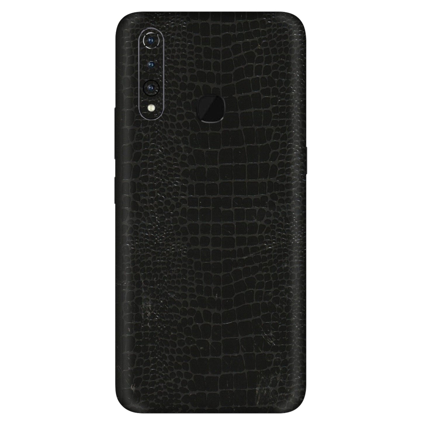 VIVO Z/V/X/T/U/S Series Phone Skins (All Models) - Snake Leather Black - 3D Embossed Finish (L-107) Vivo Z1 Pro
