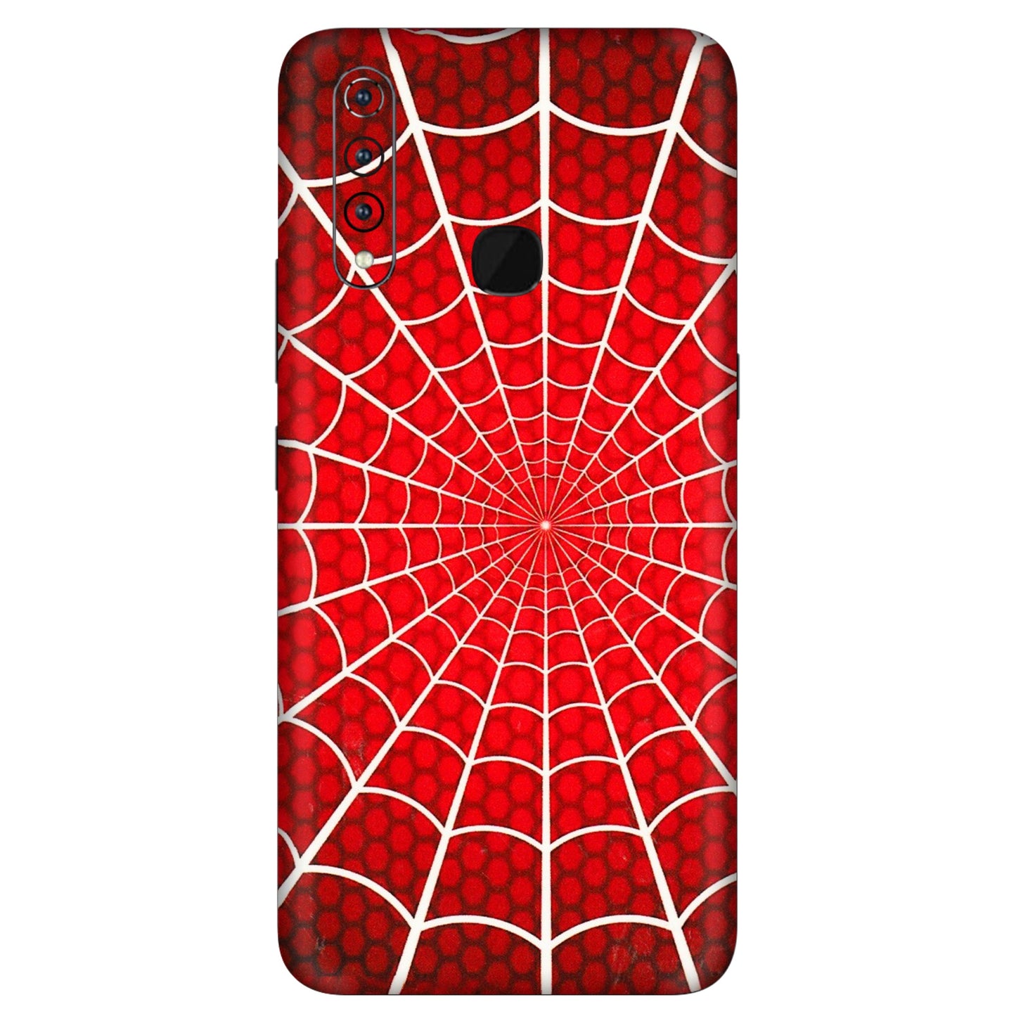 VIVO Z/V/X/T/U/S Series Phone Skins (All Models) - Classic Spidey Web - 3D Embossed Finish (L-115) Vivo Z1 Pro