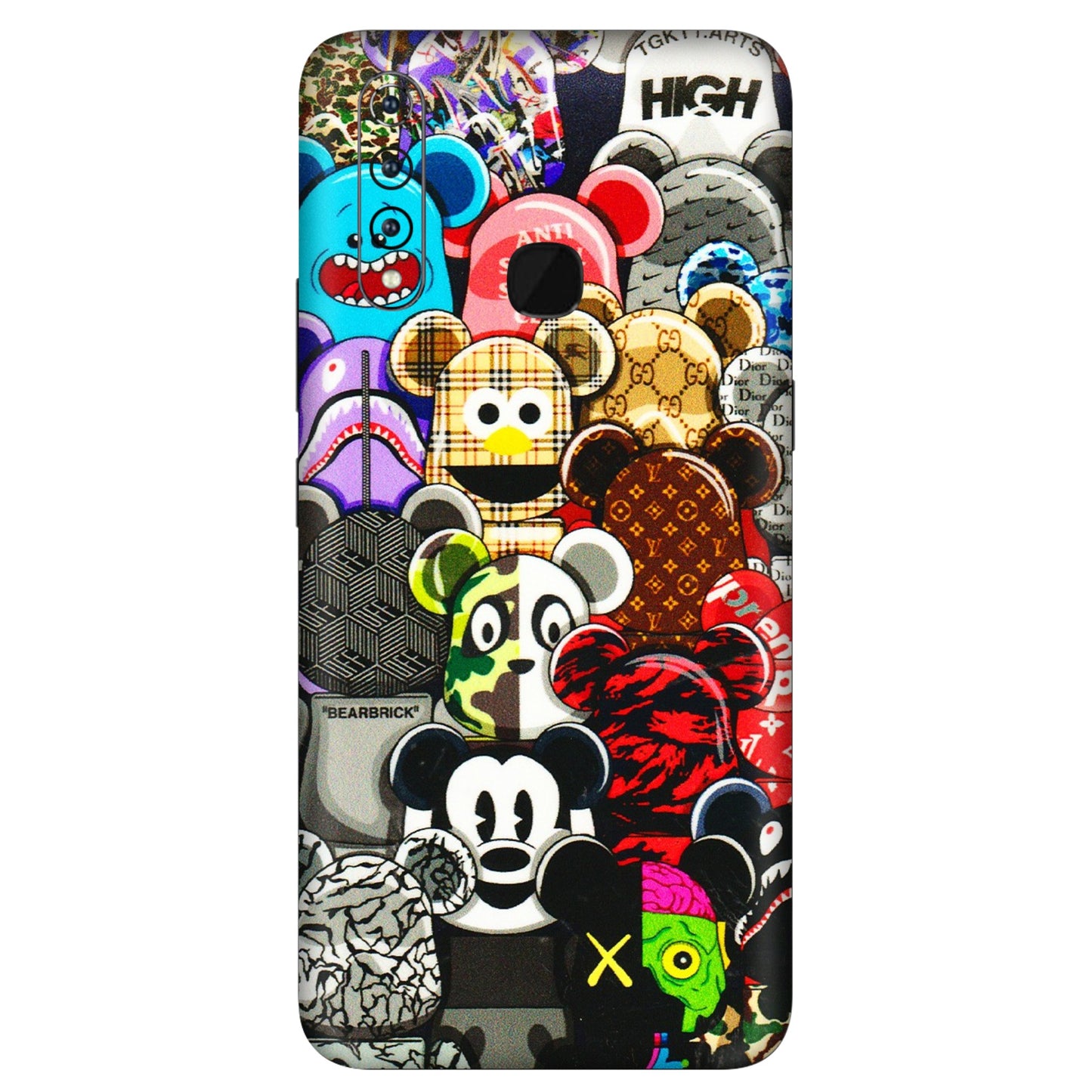 VIVO Z/V/X/T/U/S Series Phone Skins (All Models) - More Mickey Mouses - 3D Embossed Finish (L-118) Vivo Z1 Pro