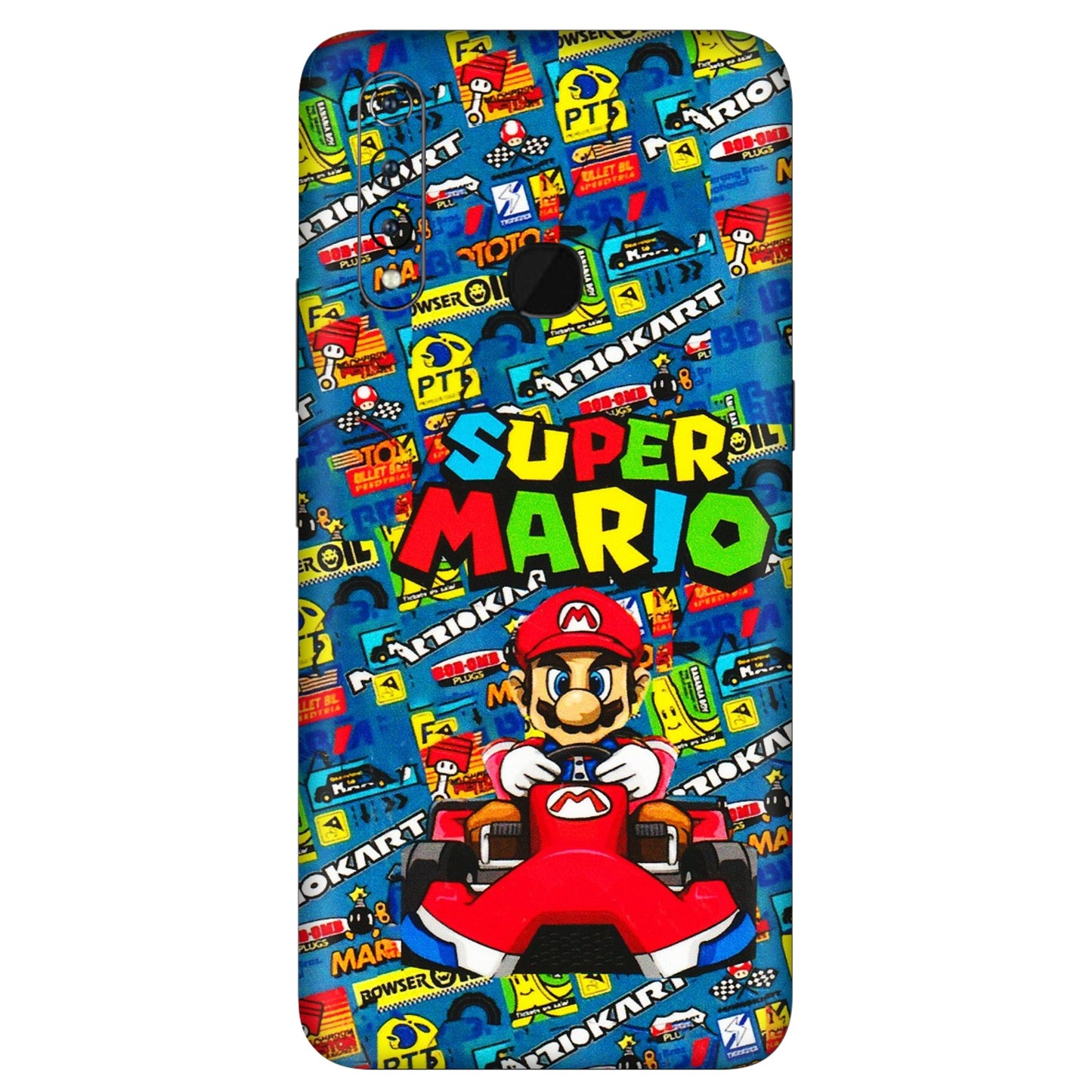 VIVO Z/V/X/T/U/S Series Phone Skins (All Models) - Super Mario Kart - 3D Embossed Finish (L-140) Vivo Z1 Pro