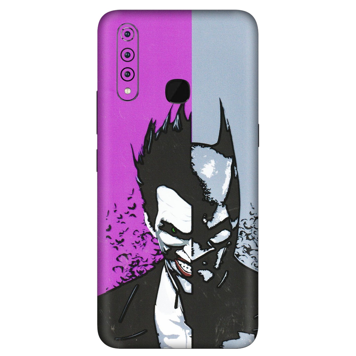 VIVO Z/V/X/T/U/S Series Phone Skins (All Models) - Batman & Joker - 3D Embossed Finish (L-143) Vivo Z1 Pro