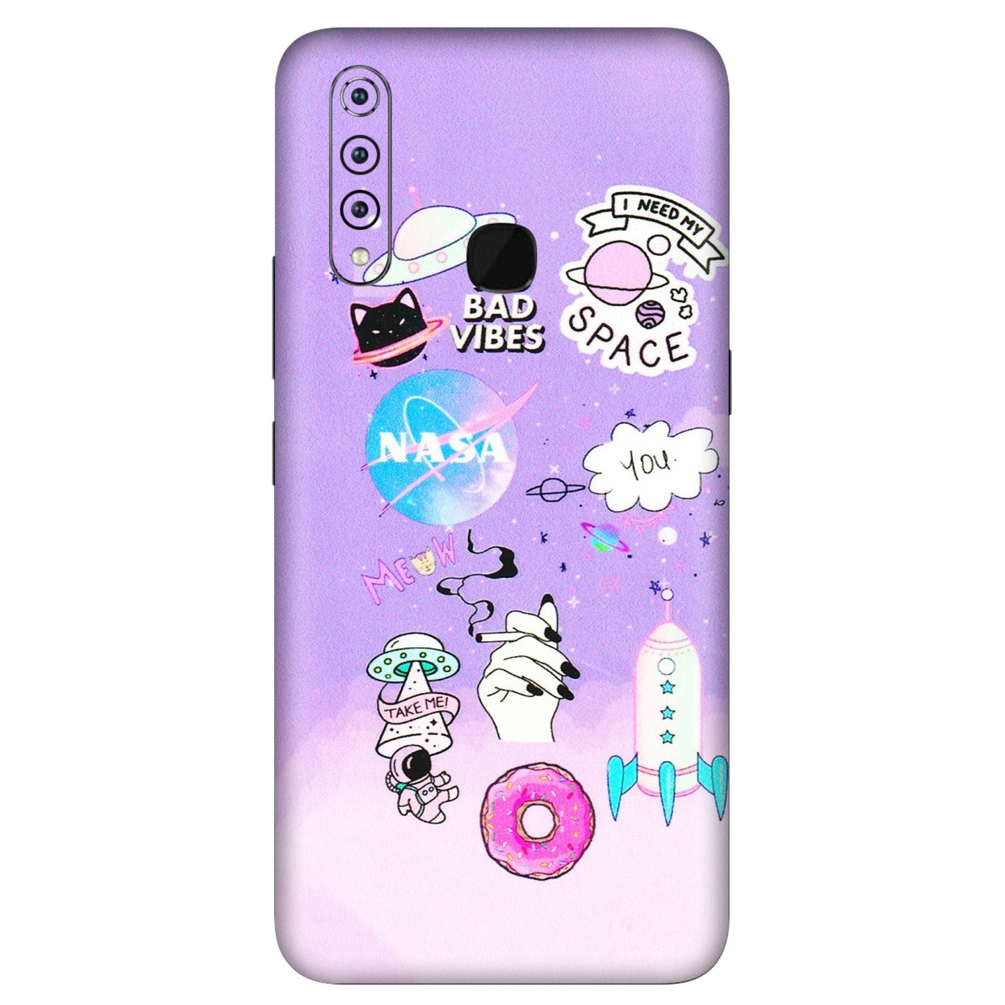 VIVO Z/V/X/T/U/S Series Phone Skins (All Models) - I Need My Nasa Skin - 3D Embossed Finish (L-149) Vivo Z1 Pro