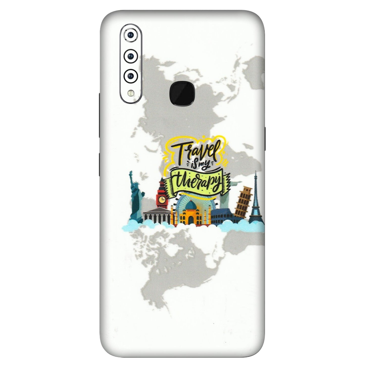 VIVO Z/V/X/T/U/S Series Phone Skins (All Models) - Travel Therapy - 3D Embossed Finish (L-199) Vivo Z1 Pro