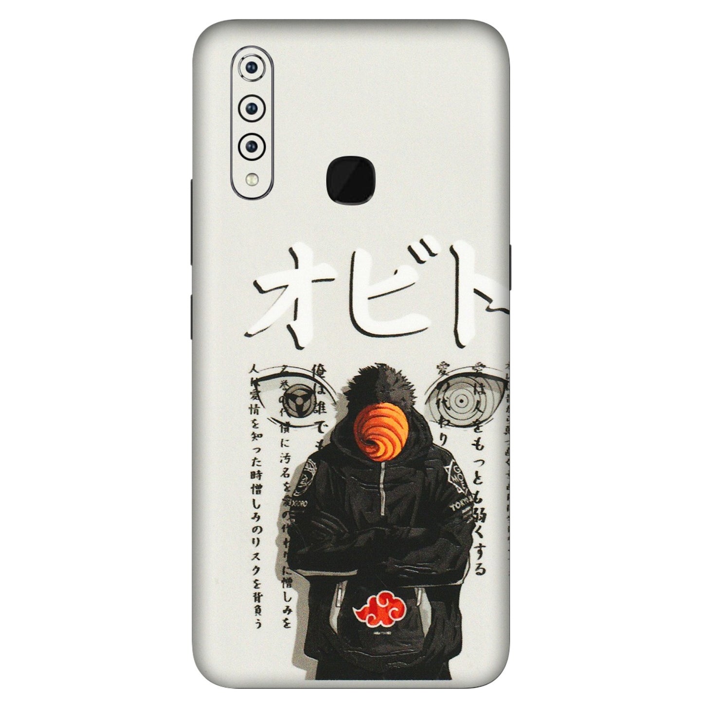 VIVO Z/V/X/T/U/S Series Phone Skins (All Models) - Obito Anime Eye - 3D Embossed Finish (L-19) Vivo Z1 Pro