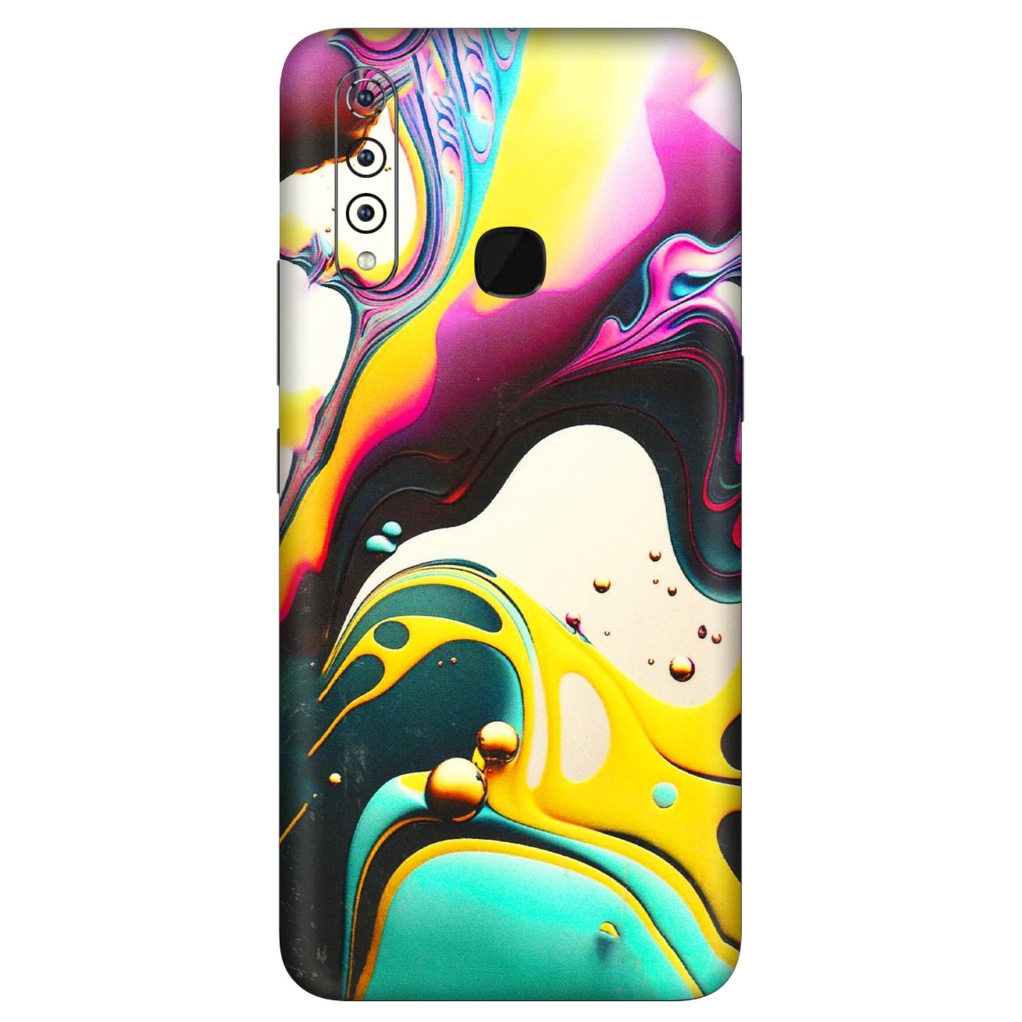 VIVO Z/V/X/T/U/S Series Phone Skins (All Models) - Multicolor Abstract pattern - 3D Embossed Finish (L-254) Vivo Z1 Pro