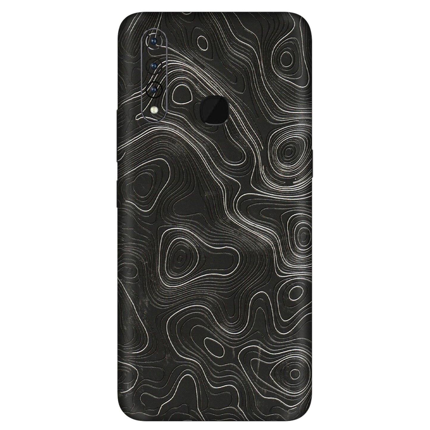 VIVO Z/V/X/T/U/S Series Phone Skins (All Models) - Abstract White Line Map - 3D Embossed Finish (L-269) Vivo Z1 Pro