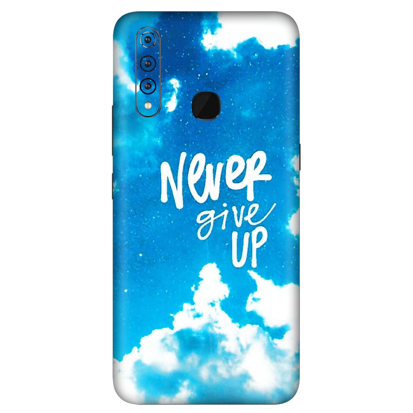 VIVO Z/V/X/T/U/S Series Phone Skins (All Models) - Never Give Up - 3D Embossed Finish (L-279) Vivo Z1 Pro