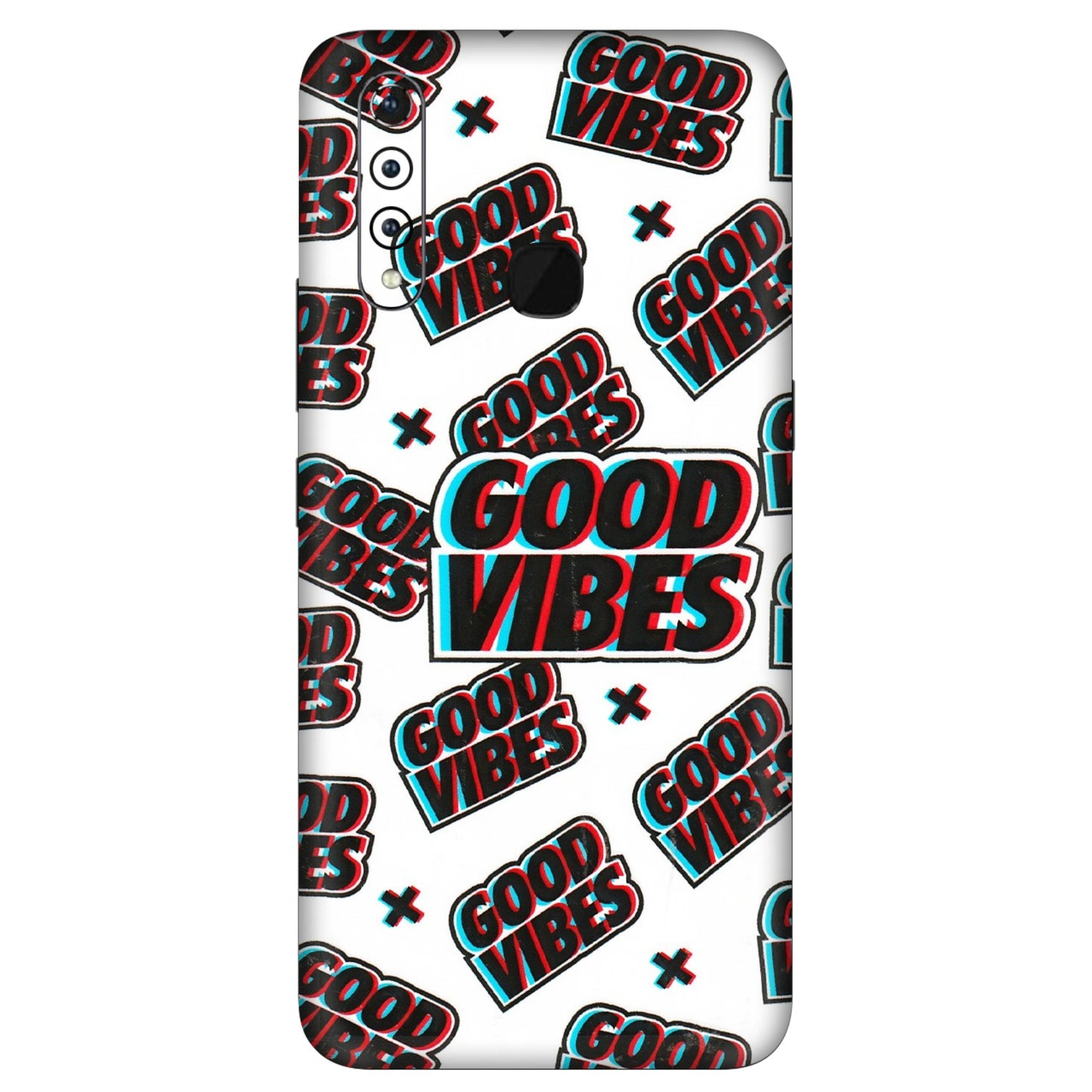 VIVO Z/V/X/T/U/S Series Phone Skins (All Models) - Good Vibes - 3D Embossed Finish (L-282) Vivo Z1 Pro